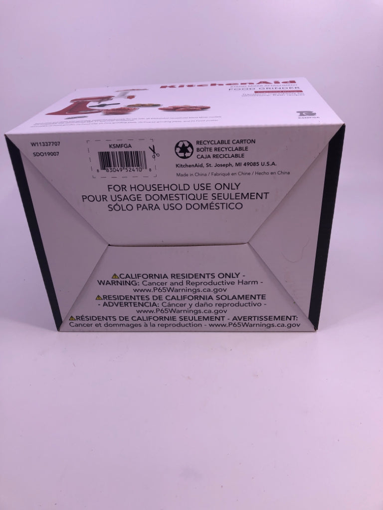 NIB KITCHENAID FOOD GRINDER MIXER ATTACHMENT