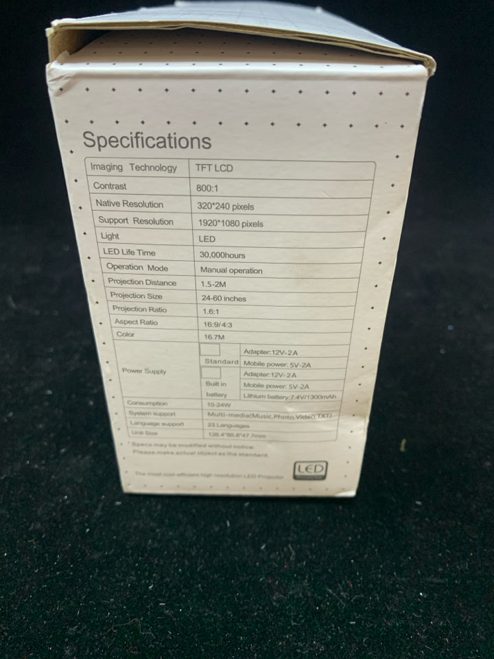 NIB MINI LED PROJECTOR