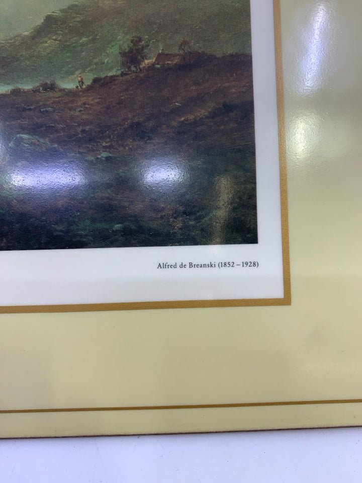 RECTANGLE TRIVET "STRONCHLACHER" MOUNTAIN CORK BACK.