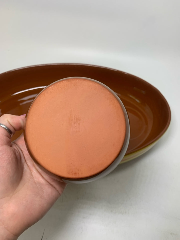 2 PC LARGE OVAL CHIP/DIP BOWL.
