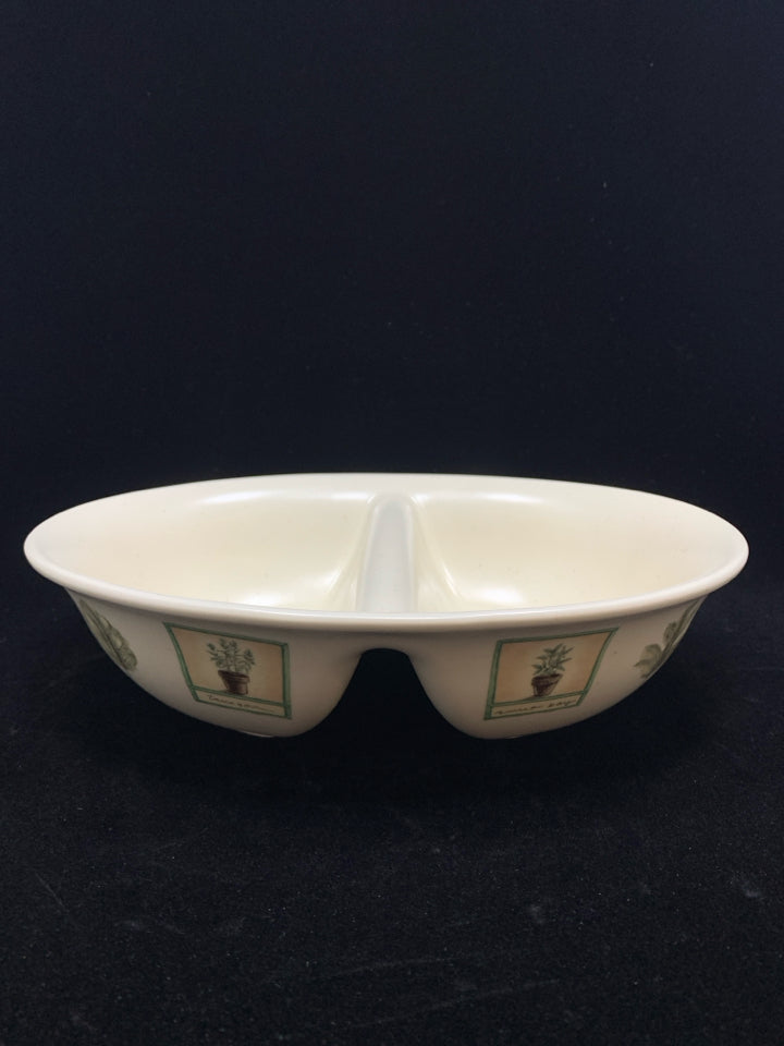 PFALTZGRAFF NATUREWOOD DIVIDED SERVING DISH.