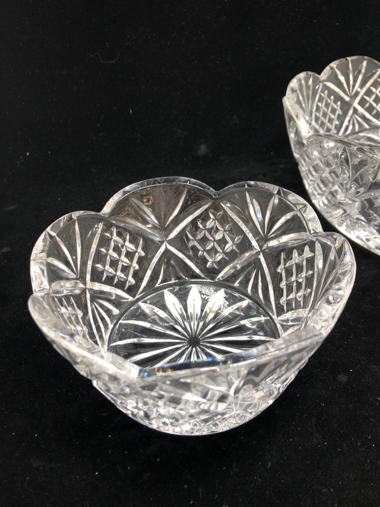 2PC DUBLIN CRYSTAL DIP AND CHIP BOWL.
