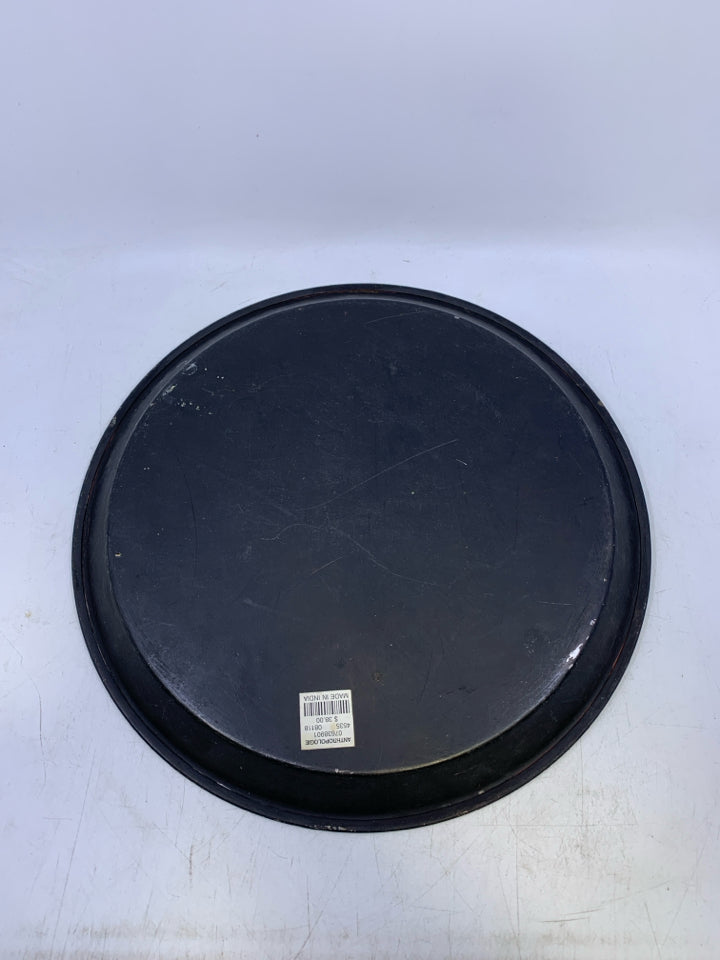 METAL FLORAL TRAY.