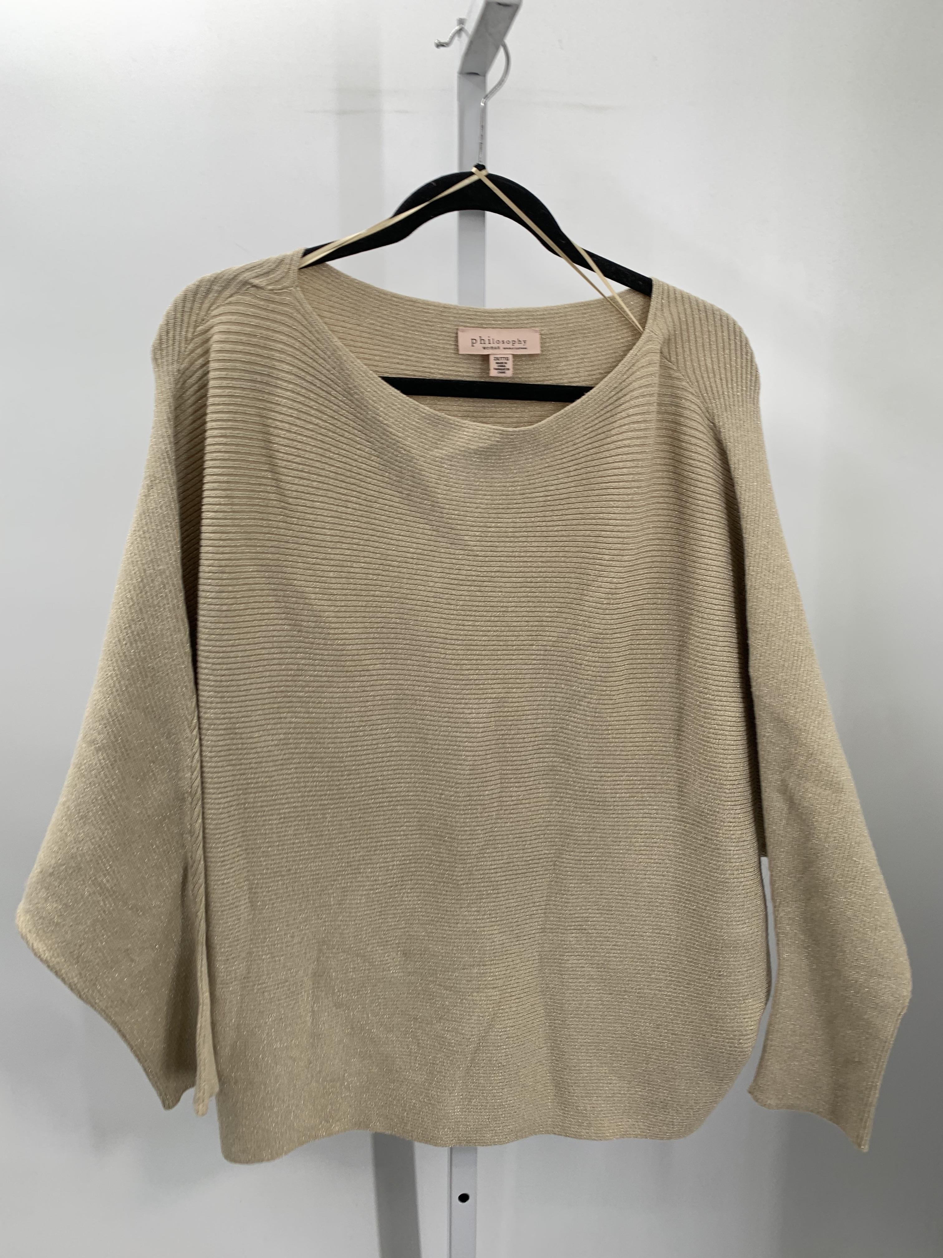 philosophy Size 2X Womens Long Slv Sweater