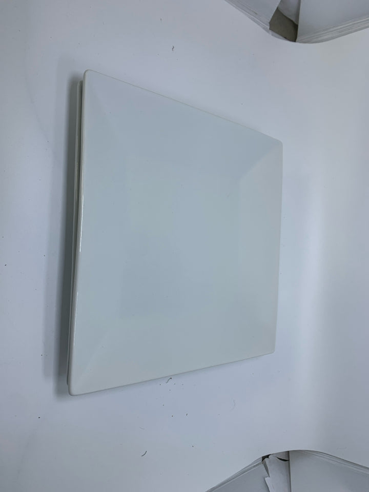 2 HEAVY SQUARE PLATTERS.