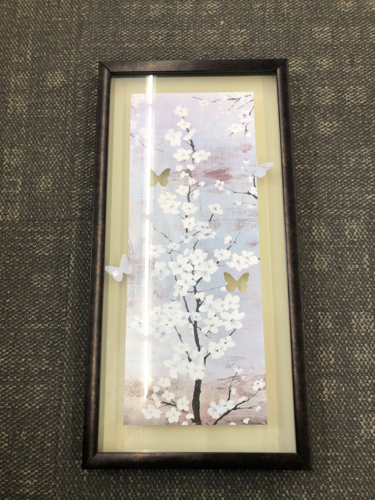BUTTERFLY CUT-OUT FRAMED ARTWORK.