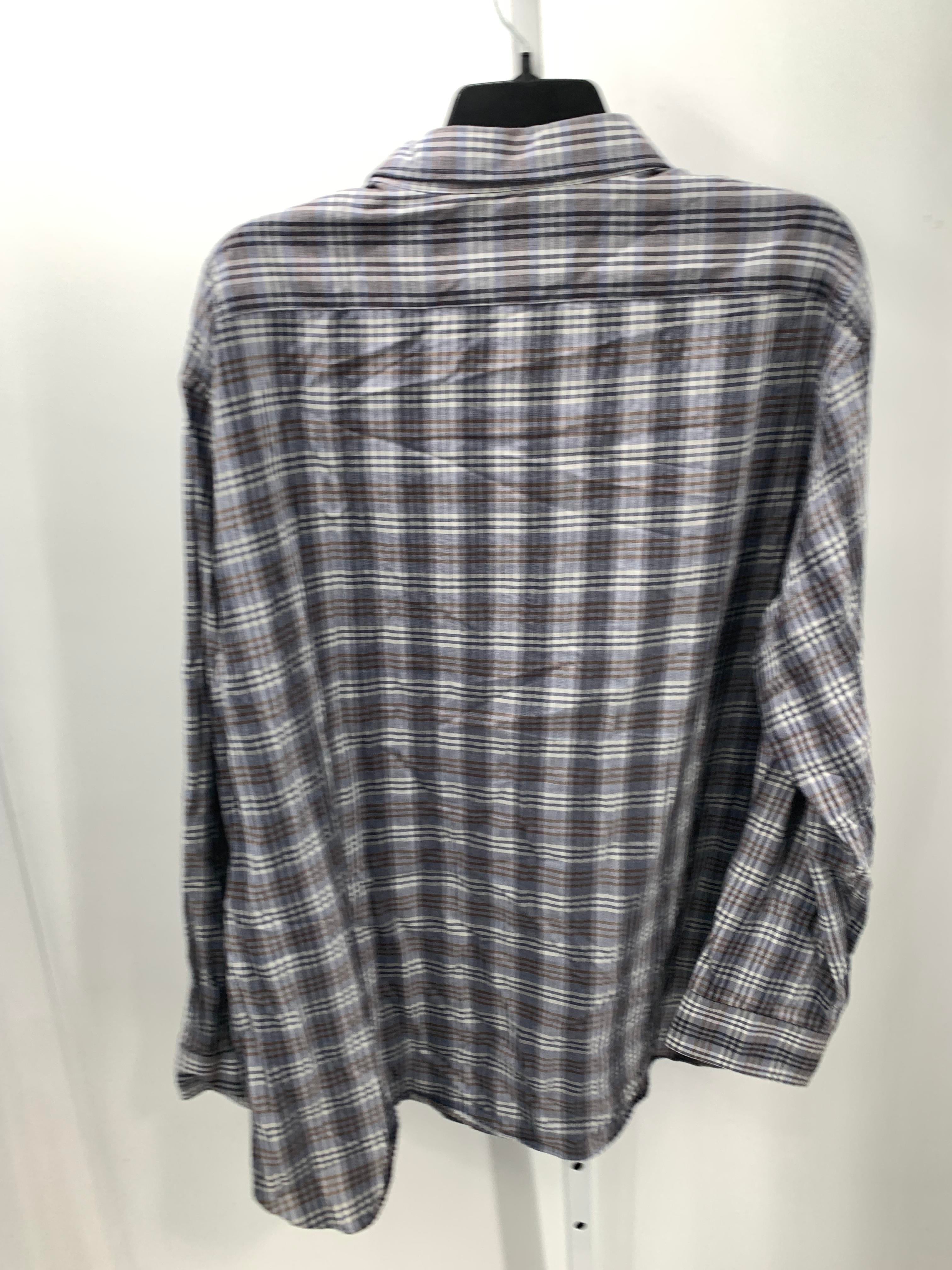 TALL BROWN PLAID BTN DOWN