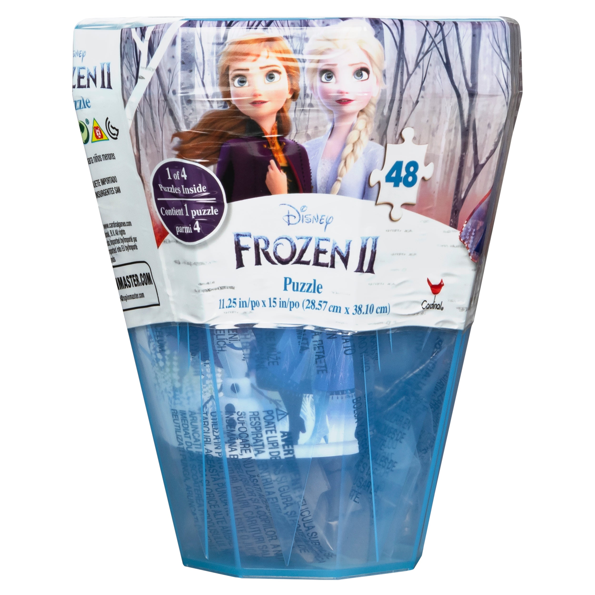 Disney Frozen 2 48-Piece Surprise Puzzle in Plastic Gem-Shaped Storage Case -