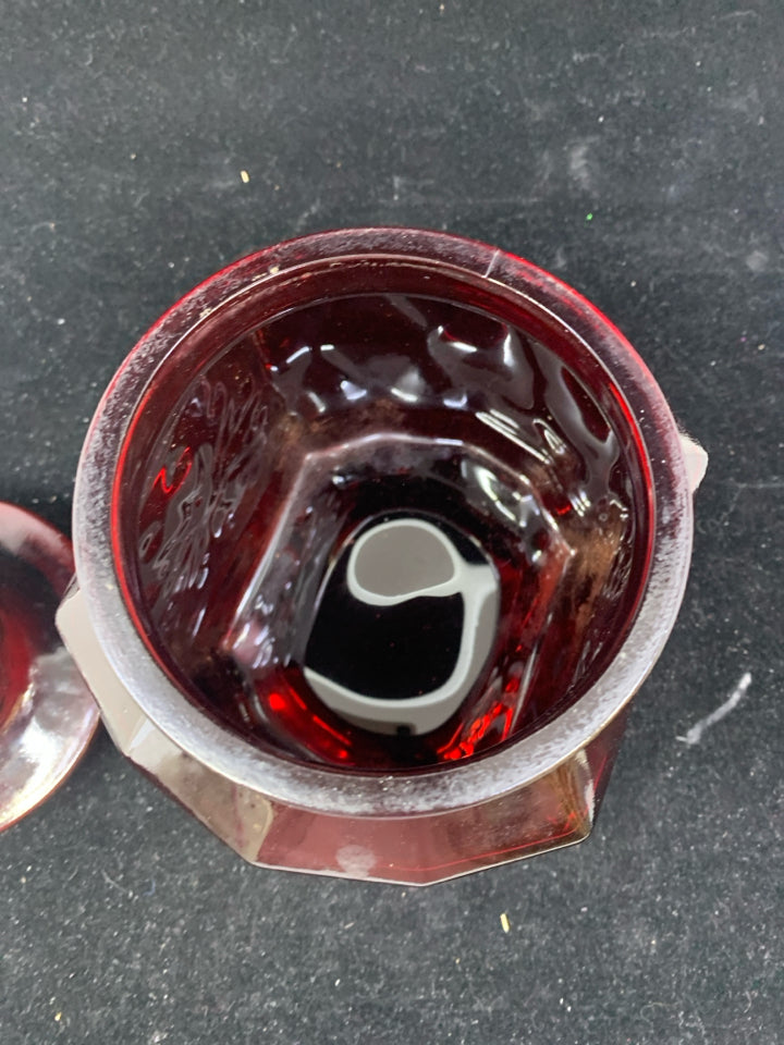 VTG CRANBERRY CANISTER.