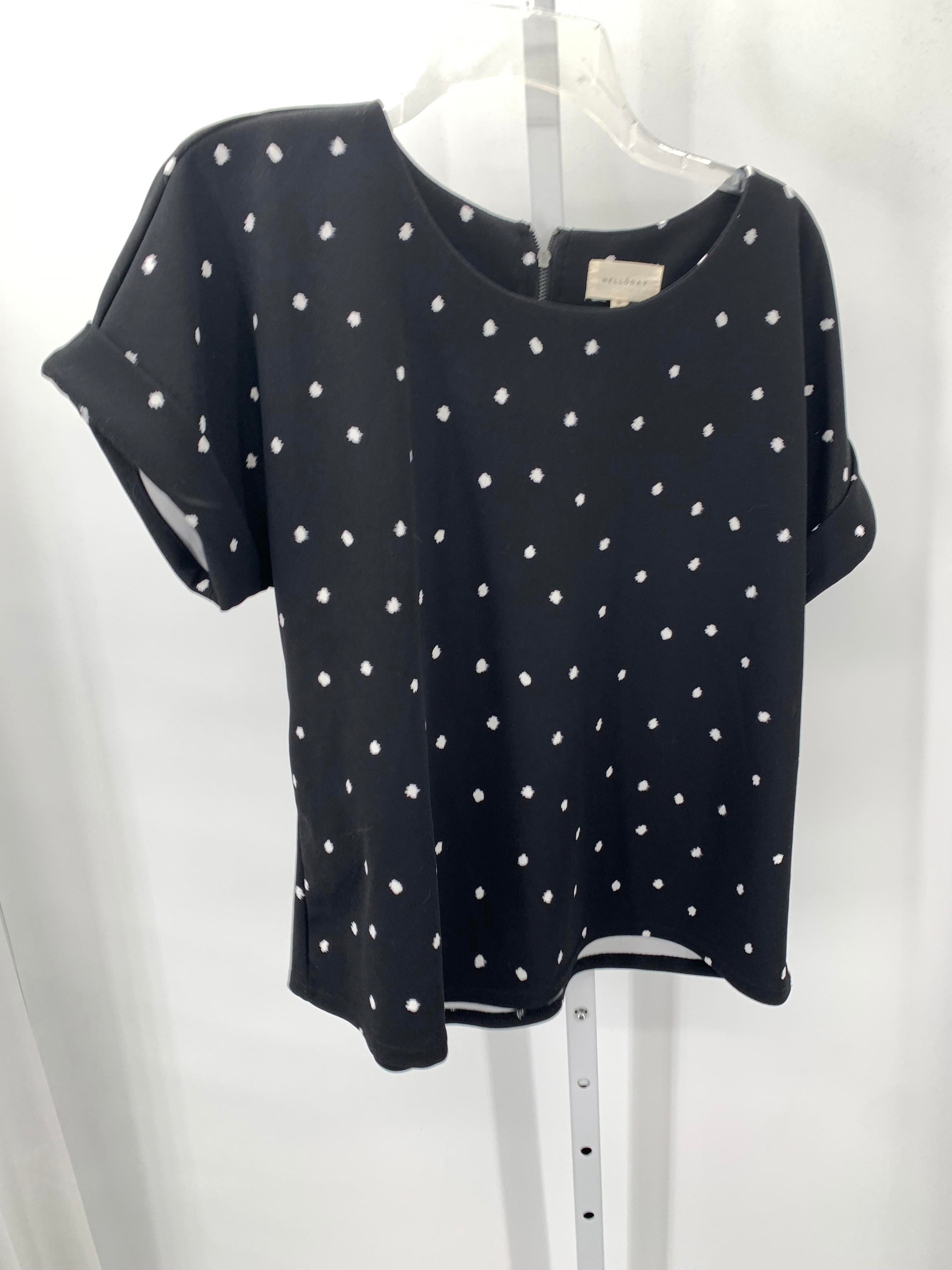 Mello Day Size Medium Misses Short Sleeve Shirt