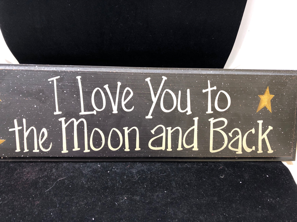 I LOVE YOU TO THE MOON WOOD WALL ART.