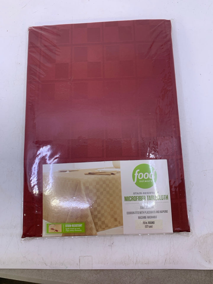 NIP MAROON MICROFIBER W/ SQUARES.