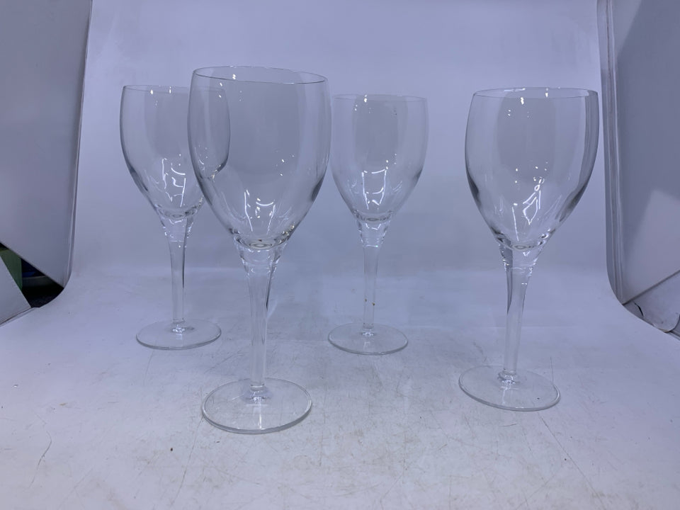 4 CRYSTAL WINE GLASSES- IN BOX