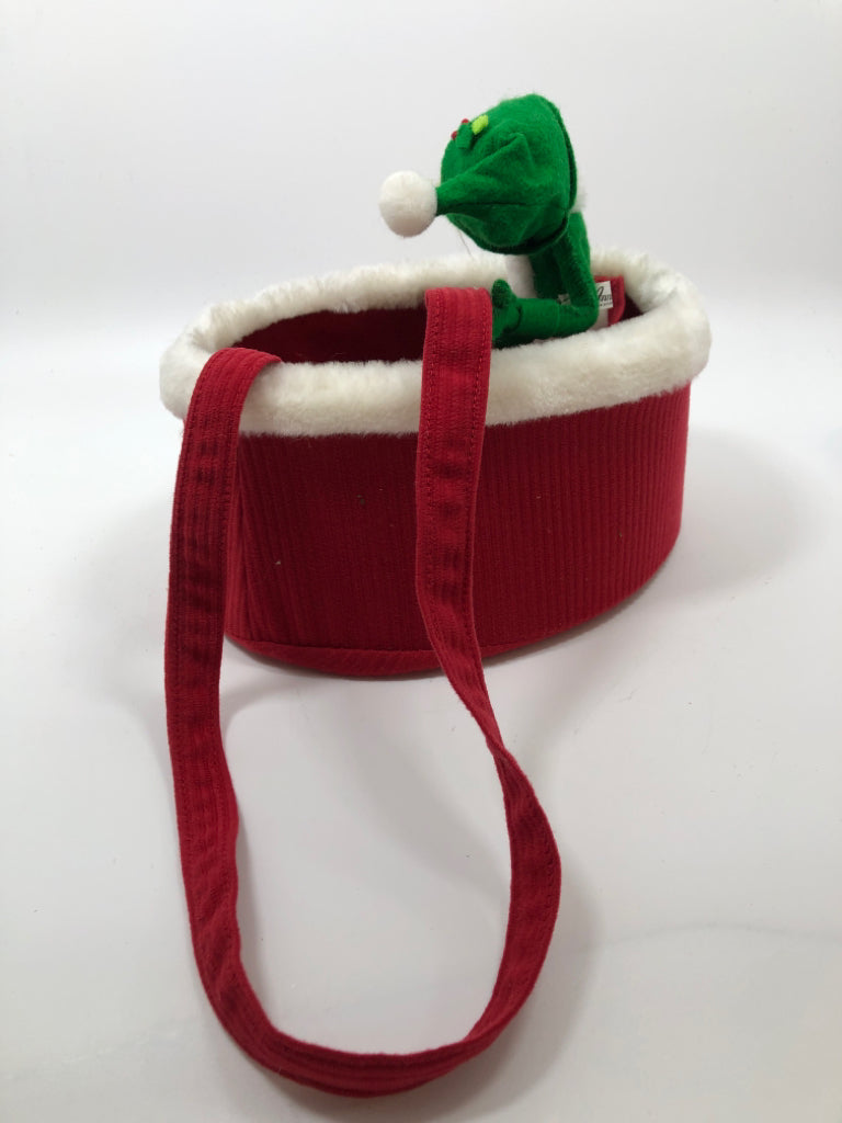 ANNALEE SANTA'S MAIL BASKET W/ ELF.