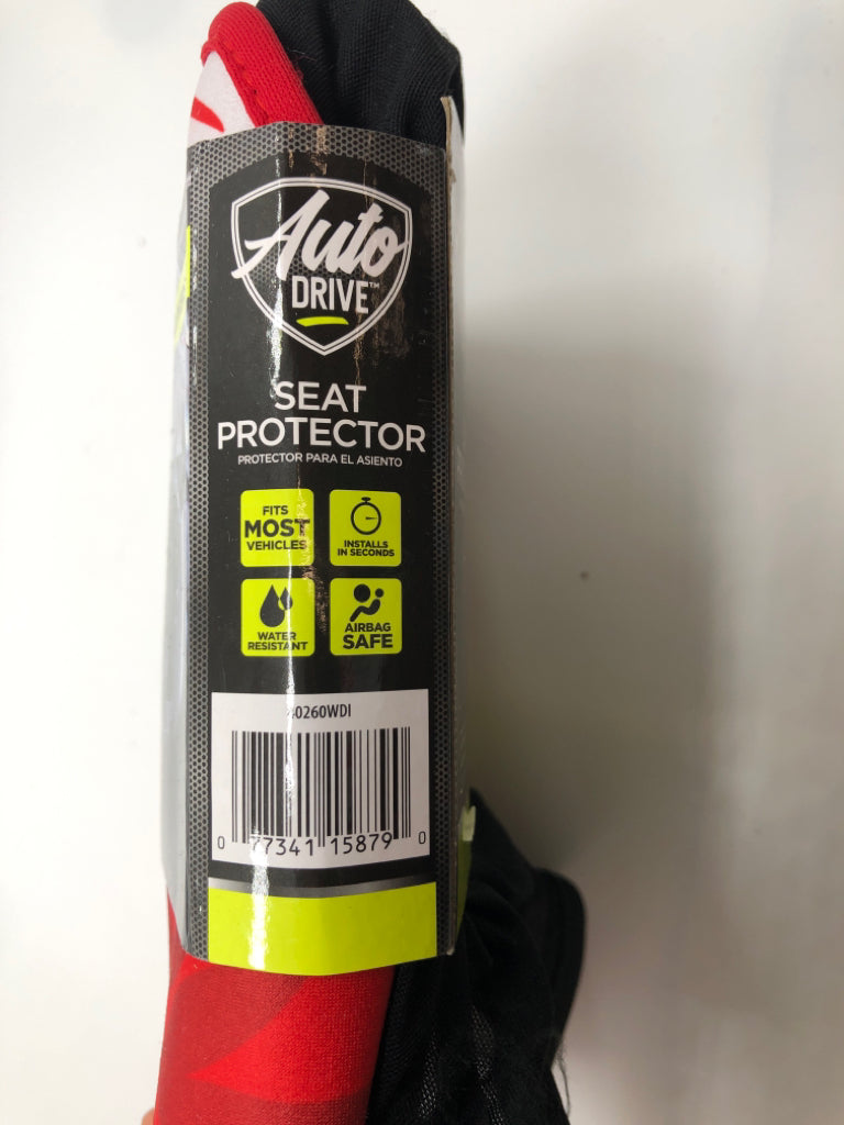NIP RED FLORAL CAR SEAT PROTECTOR.