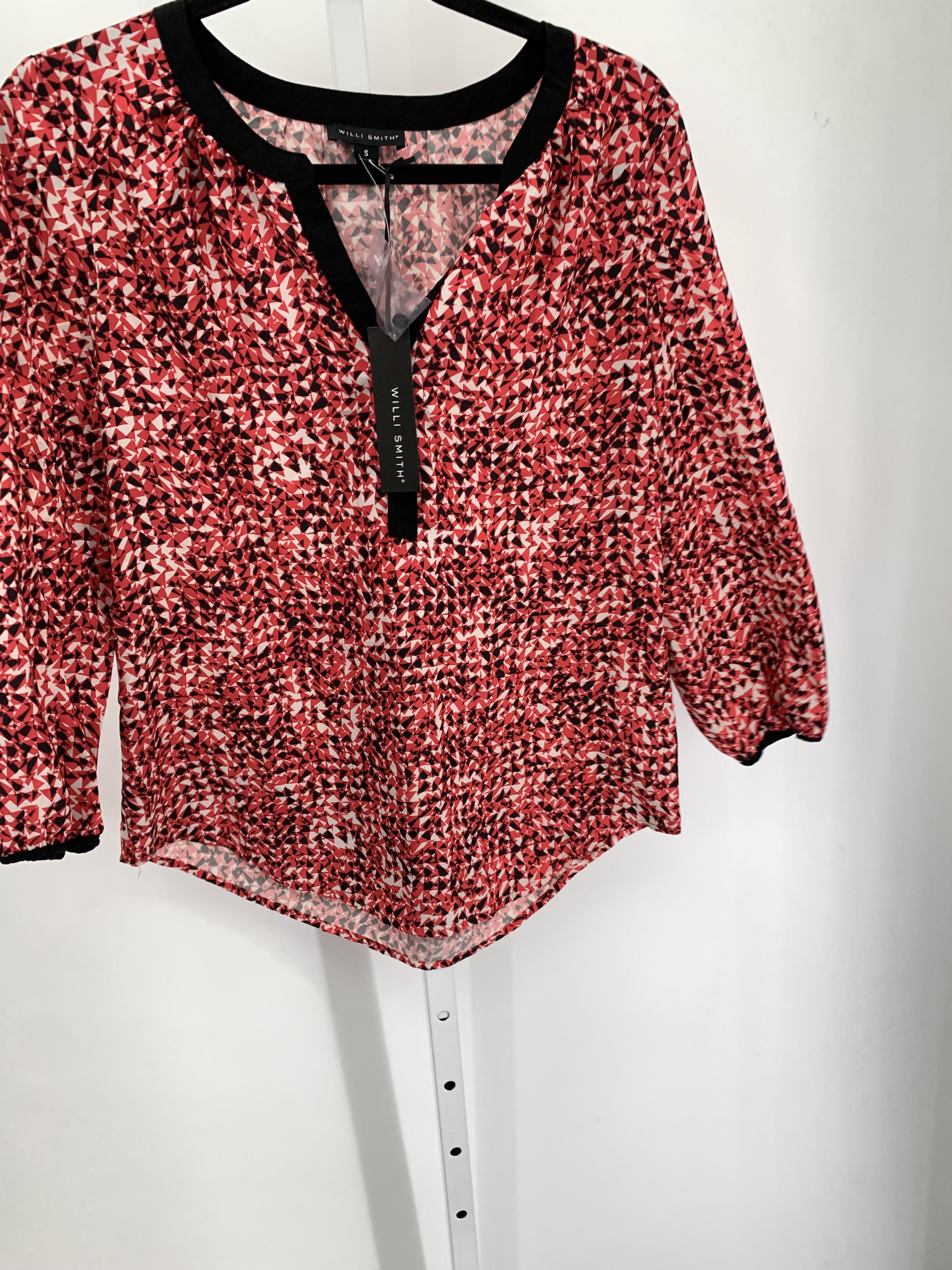 Willi Smith Size Small Misses 3/4 Sleeve Shirt