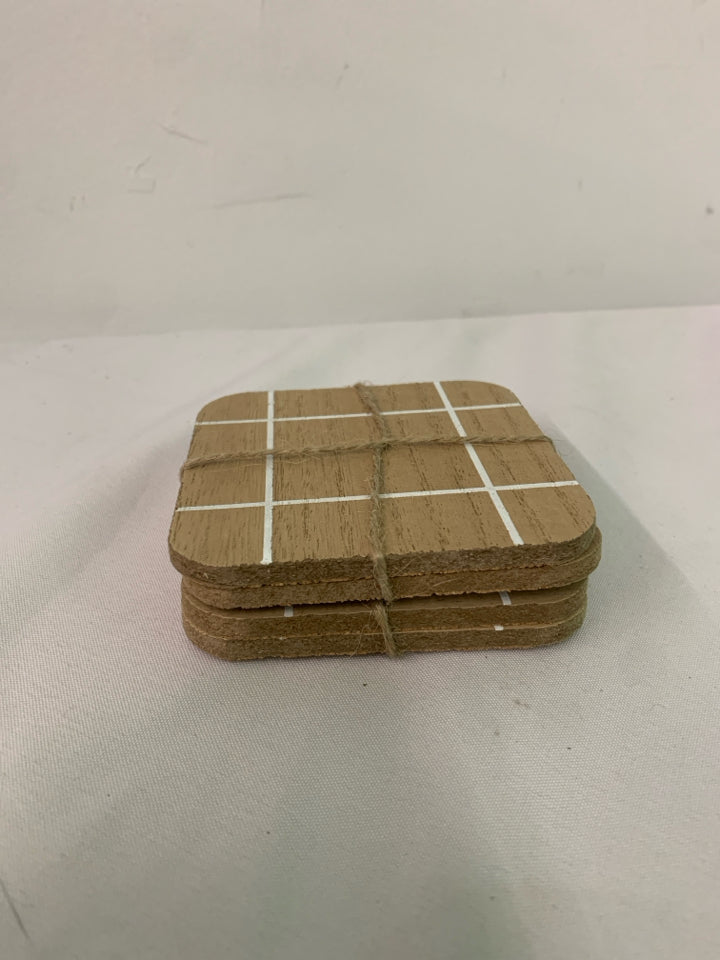NIP 4 WOOD COASTERS.