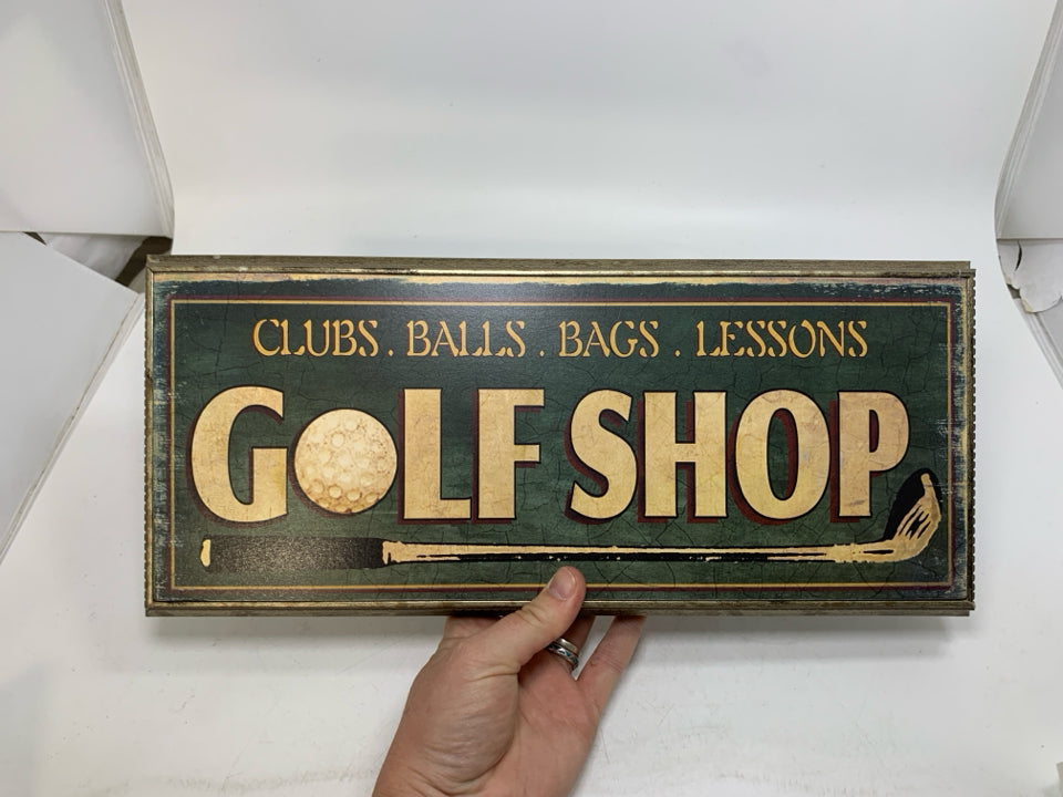 DISTRESSED GOLF SHOP.