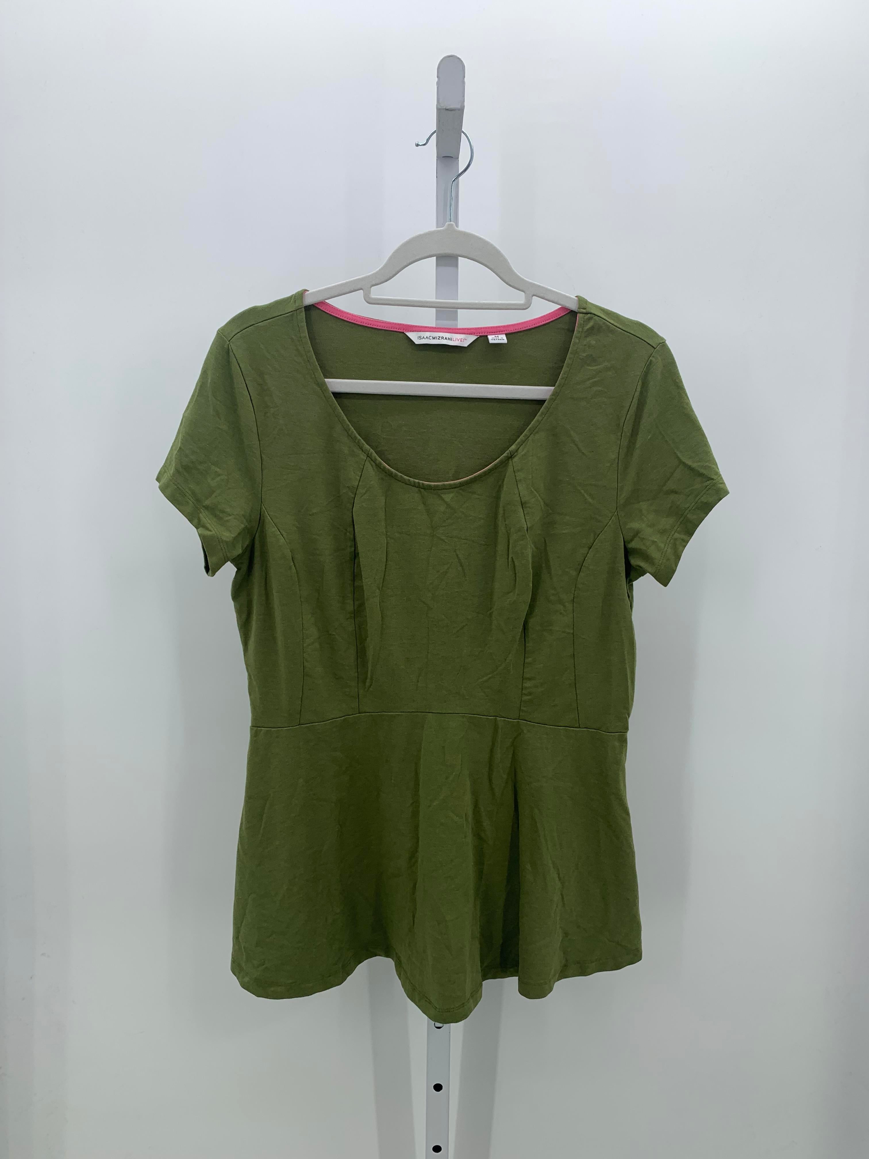 Isaac Mizrahi Size Medium Misses Short Sleeve Shirt