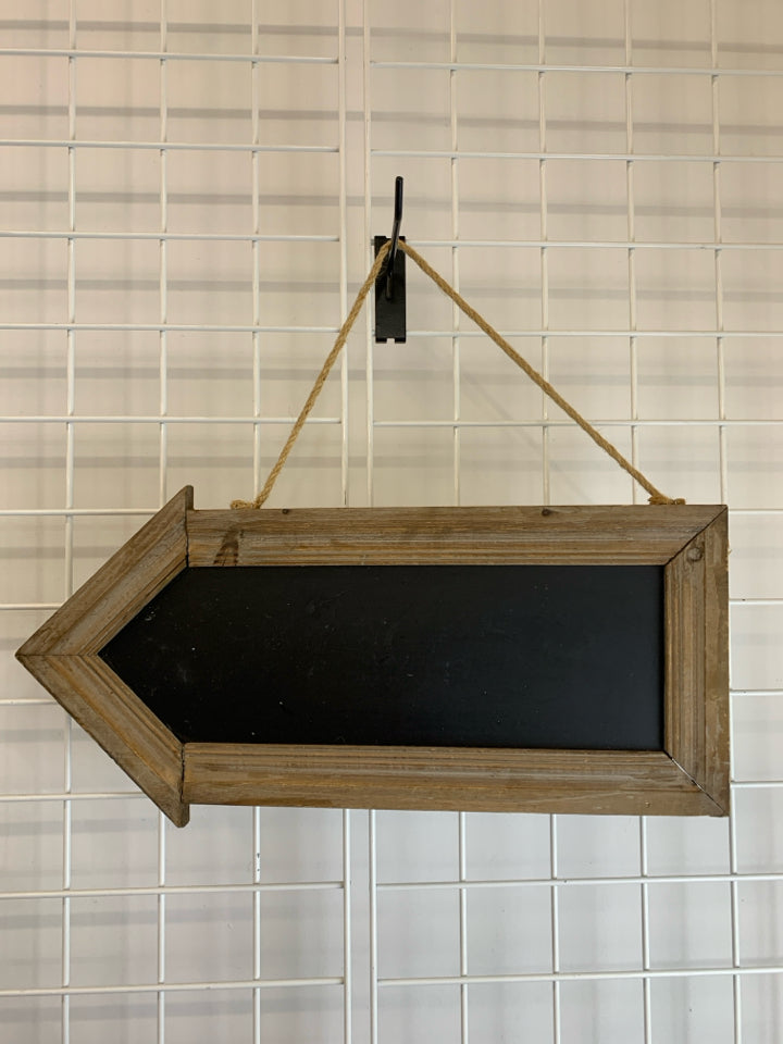 CHALKBOARD WOOD ARROW SIGN.