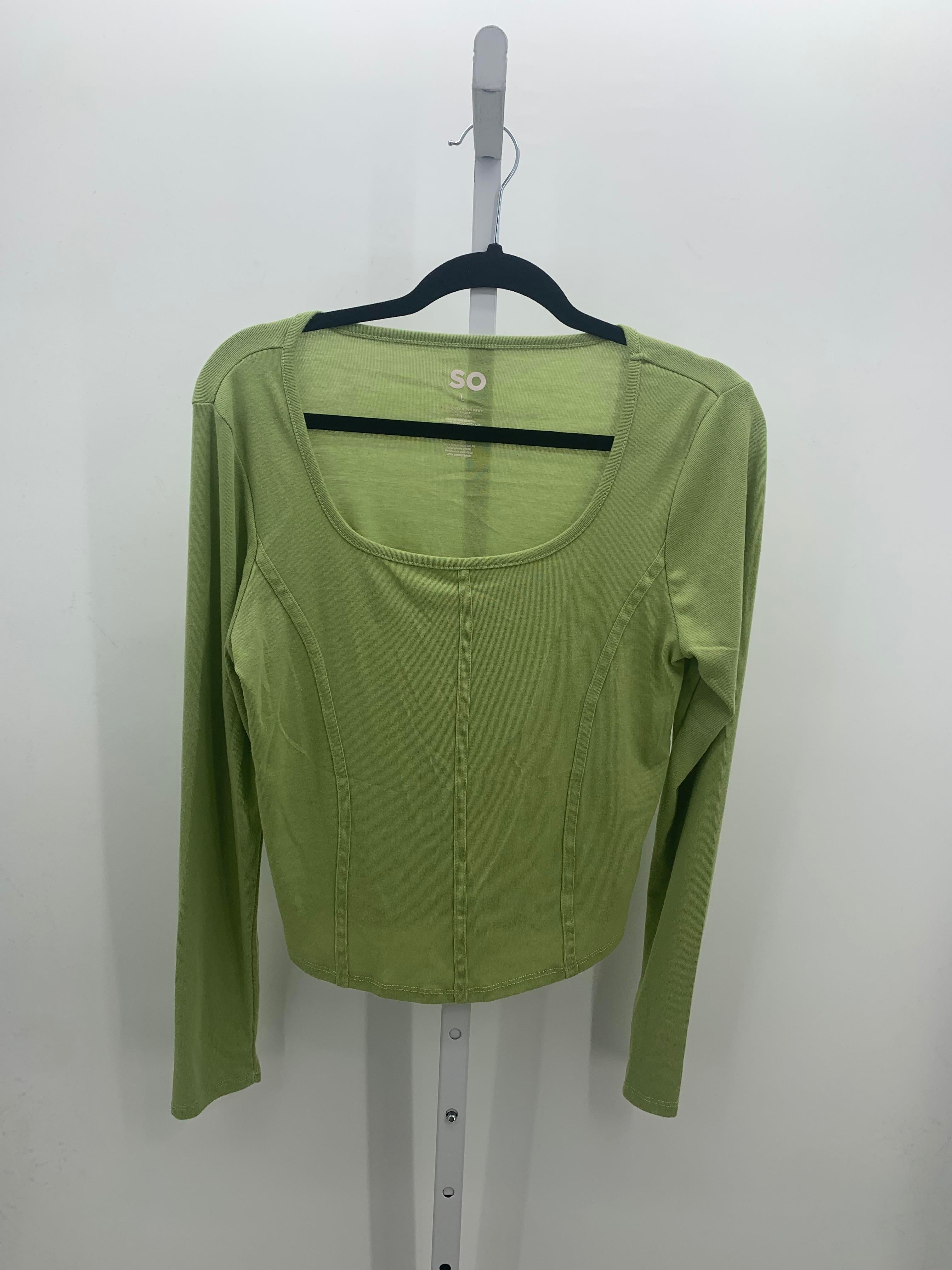 SO Size Large Juniors Long Sleeve Shirt