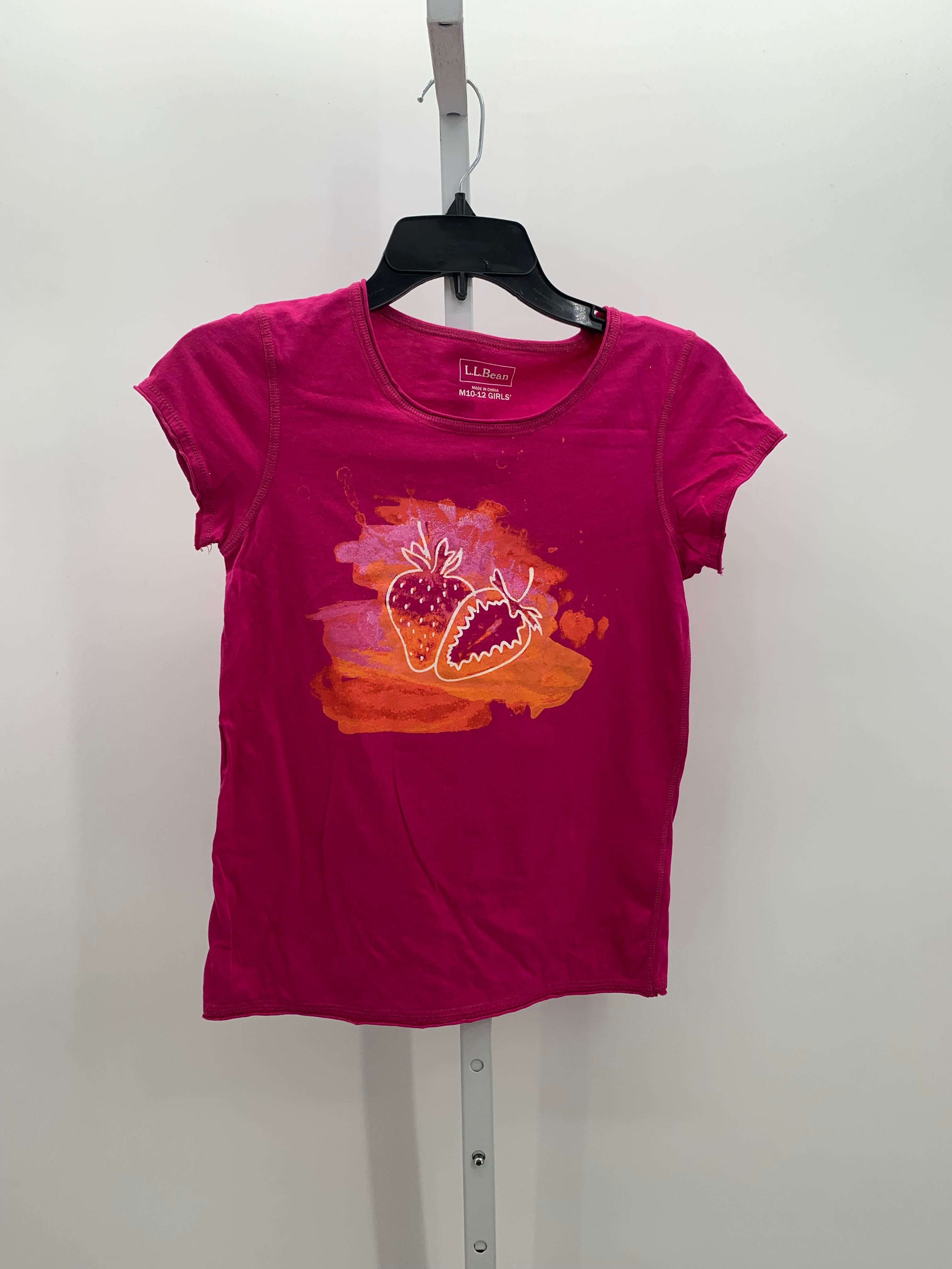 LL Bean Size 10-12 Girls Short Sleeve Shirt