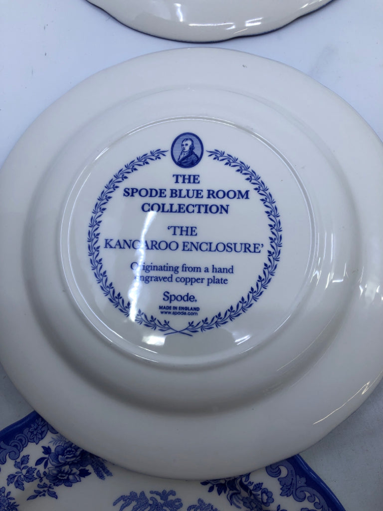 6 SPODE BLUE COLLECTION DINNER PLATE SET.