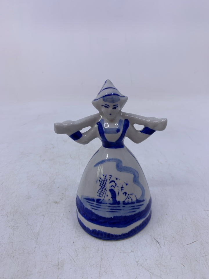 BLUE WHITE CERAMIC DUTCH LADY.