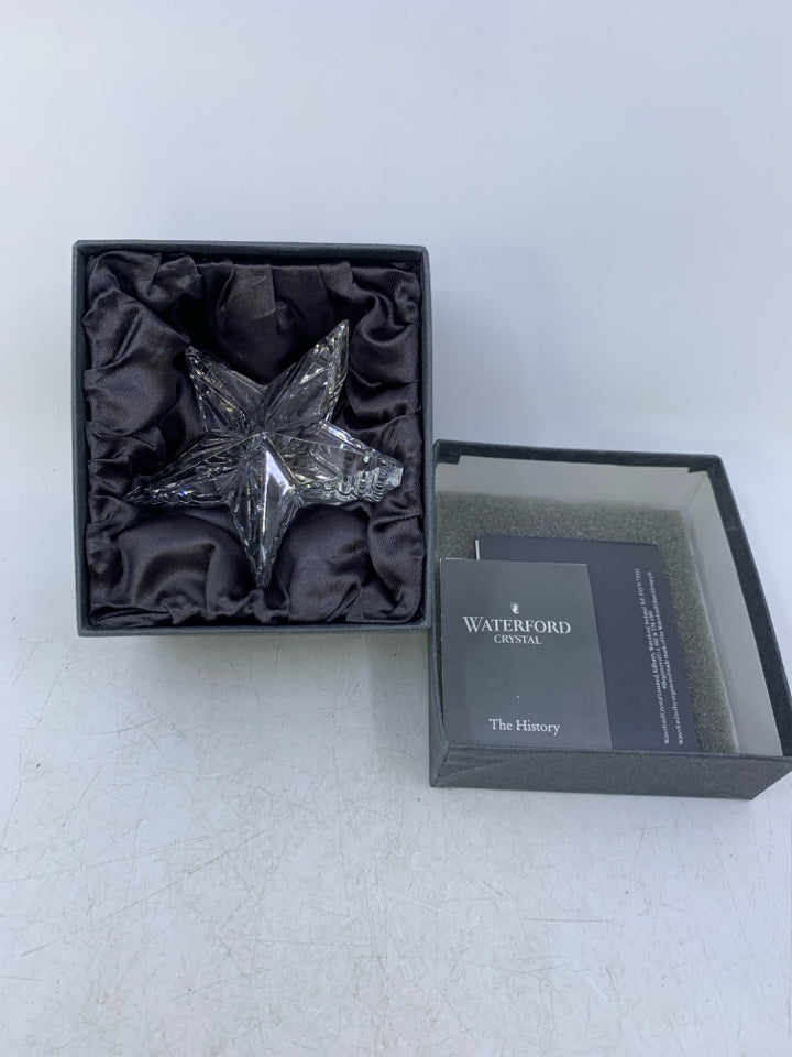 IN BOX CRYSTAL STAR PAPERWEIGHT.