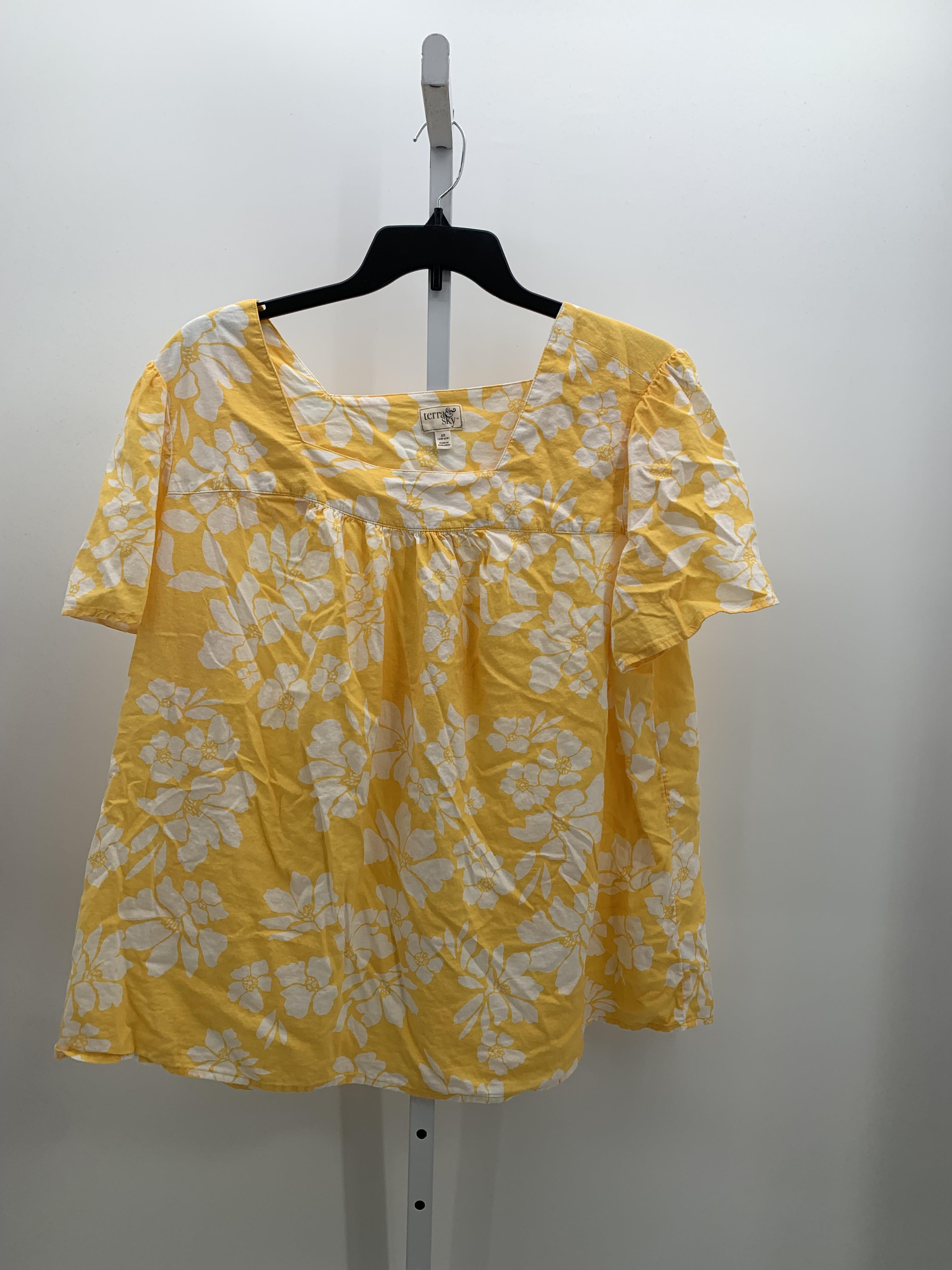 Terra & Sky Size 2X Womens Short Sleeve Shirt