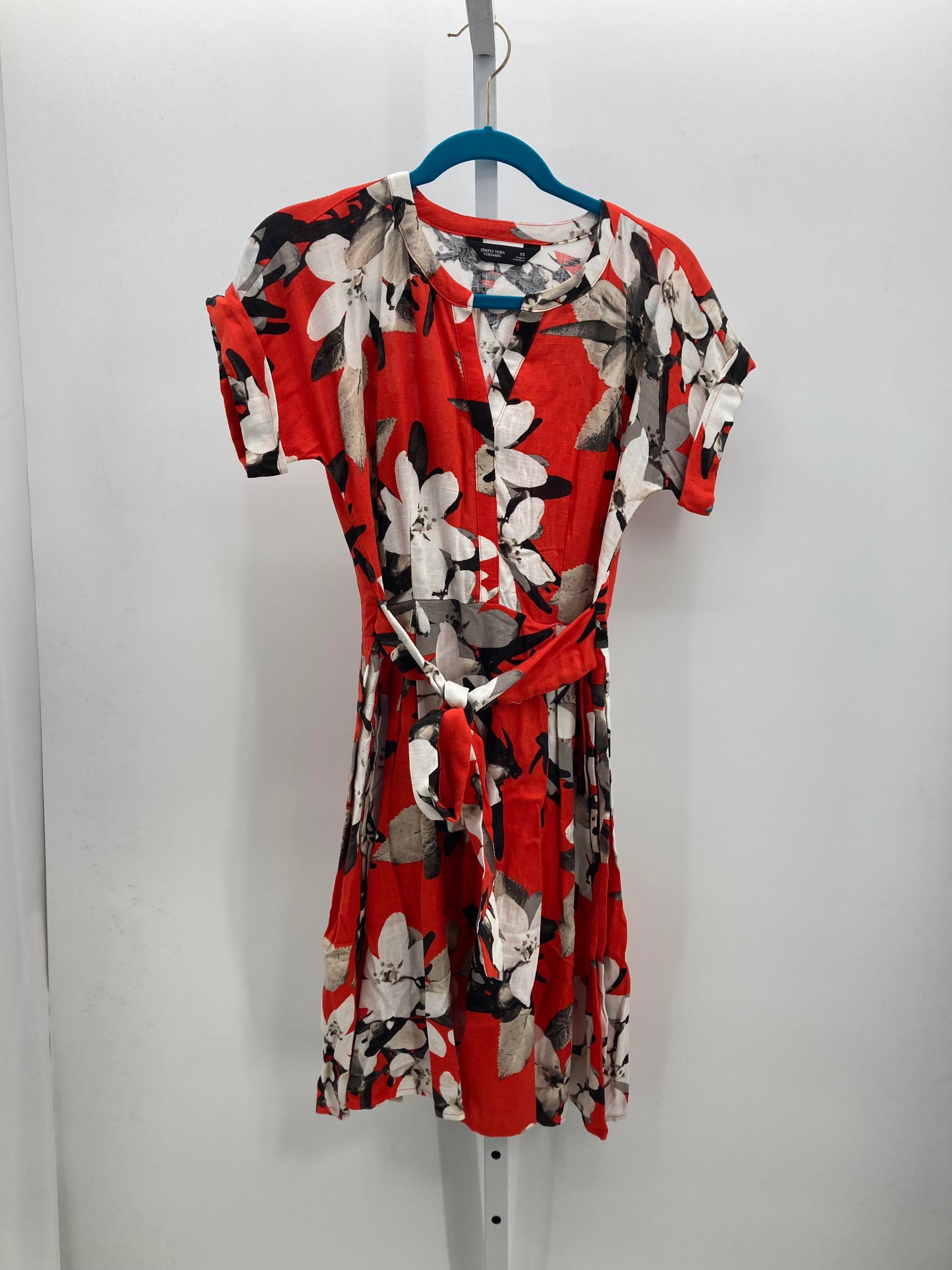 Vera Wang Size X Small Misses Short Sleeve Dress