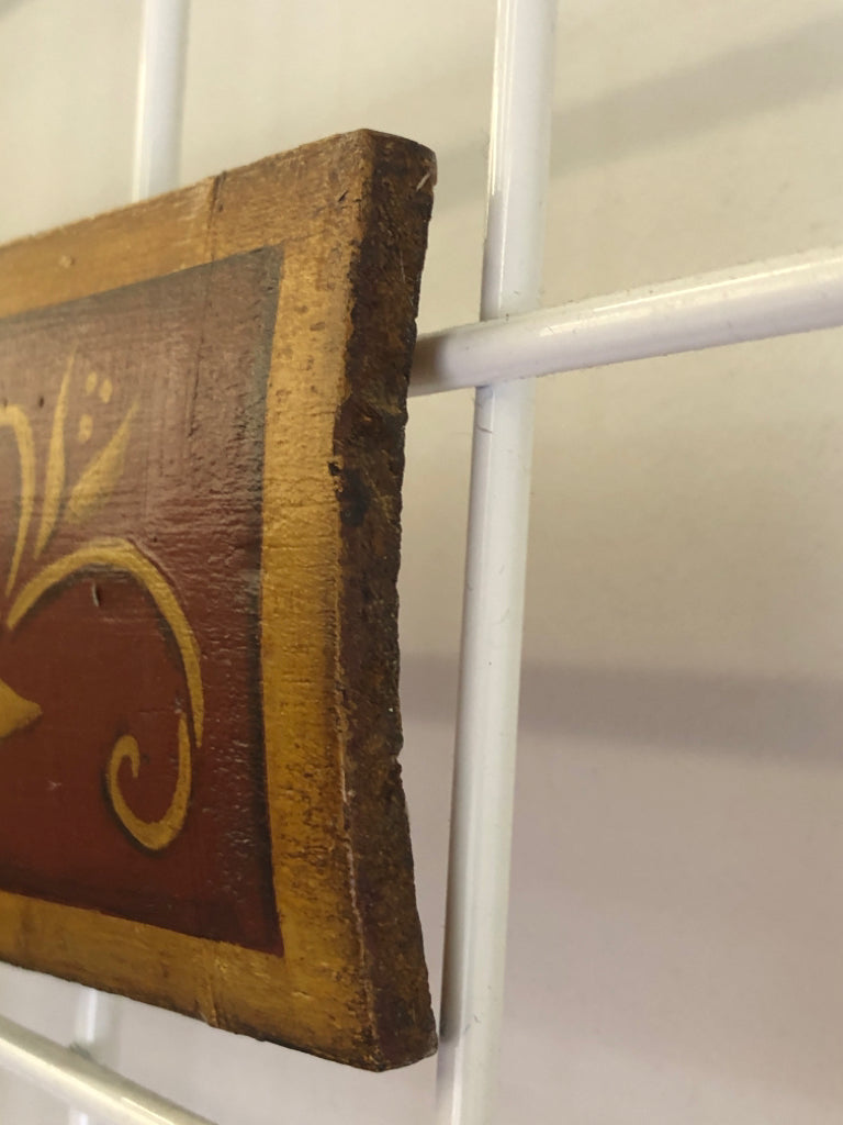 PRIMITIVE PAINTED SAILBOAT WOOD WALL HANGING.