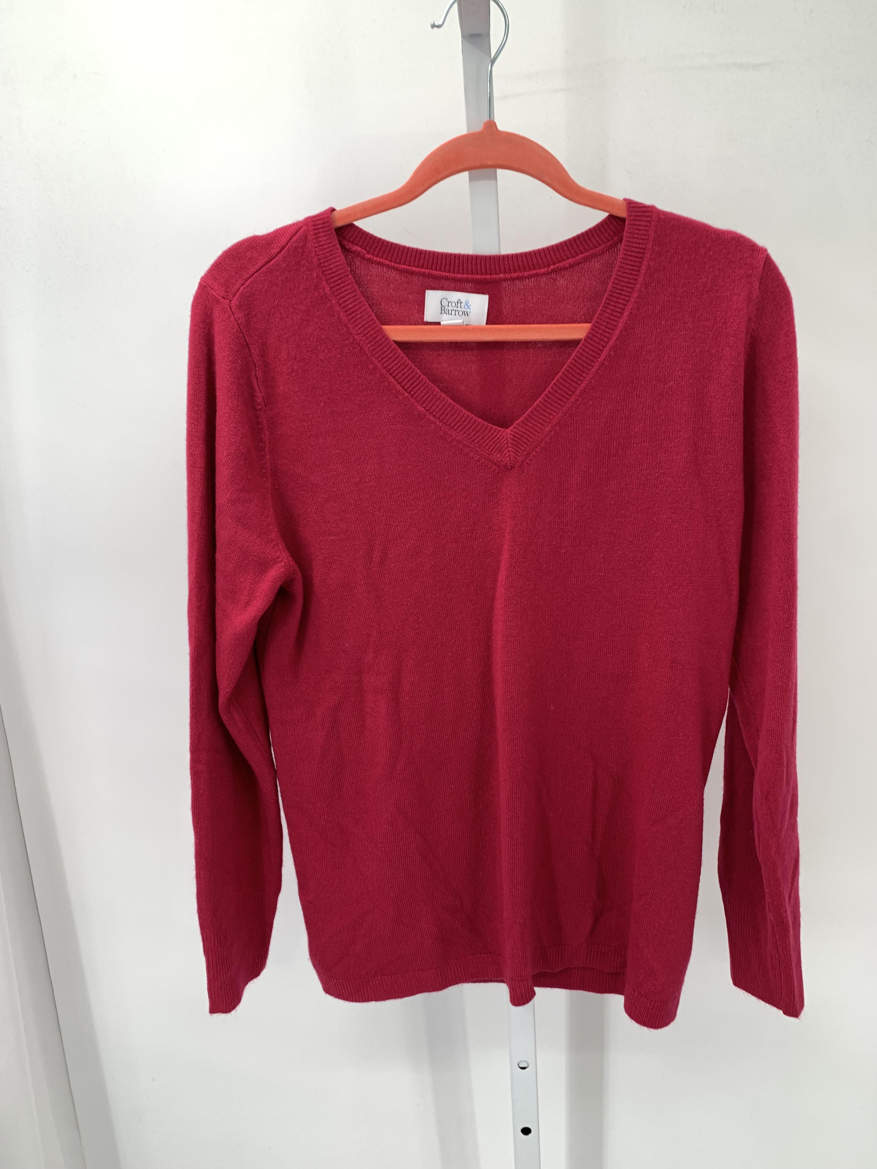 Croft & Barrow Size Medium Misses Long Slv Sweater