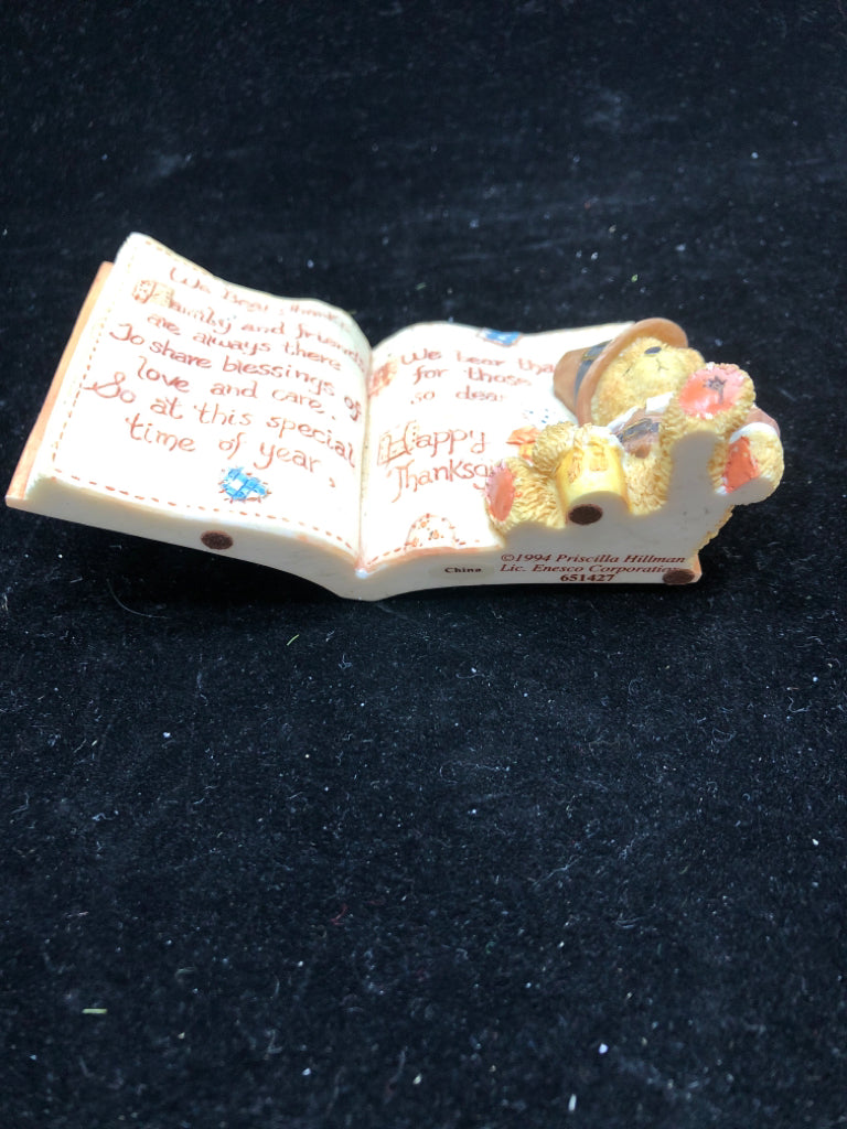 WE BEAR THANKS- ENESCO BEAR WITH BOOK