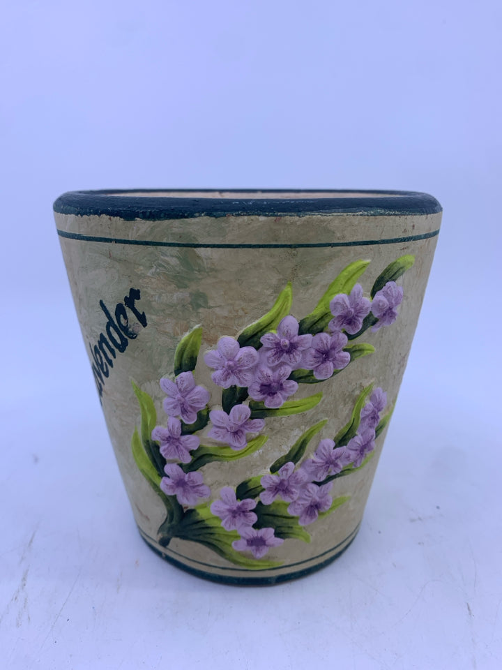 EMBOSSED LAVENDER PLANTER.