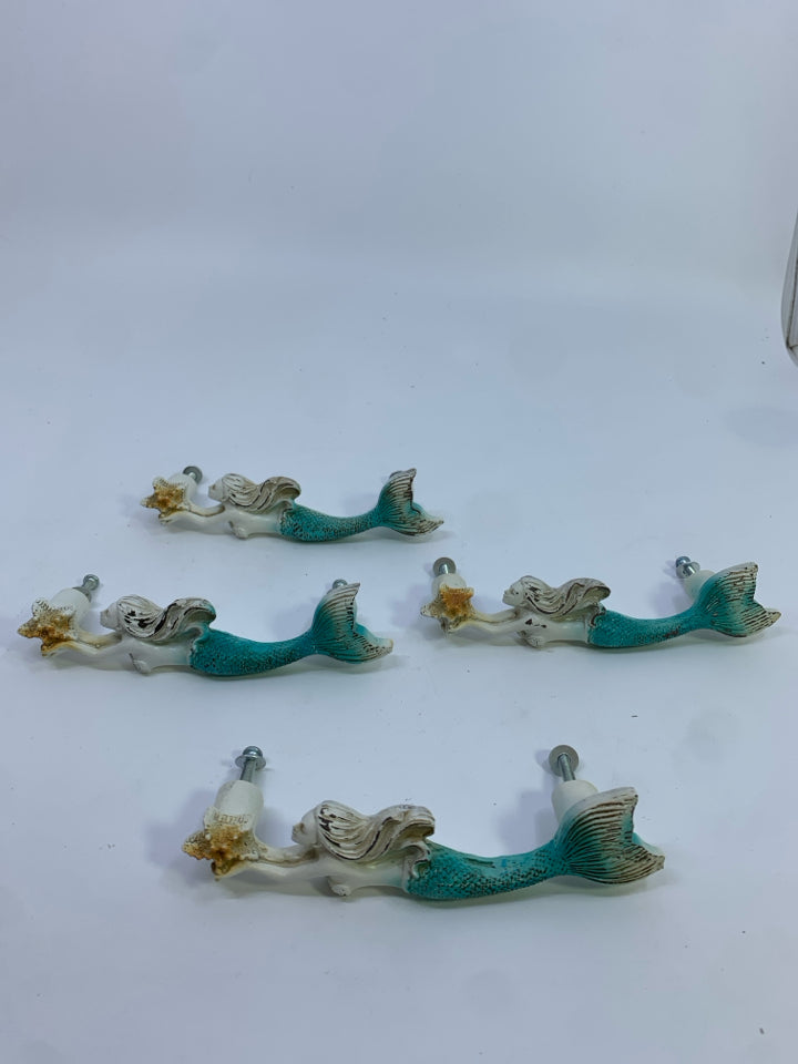 4PC MERMAID DRAWER PULLS.