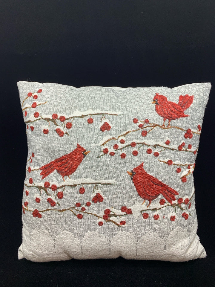 CARDINAL ON BRANCHES PILLOW.