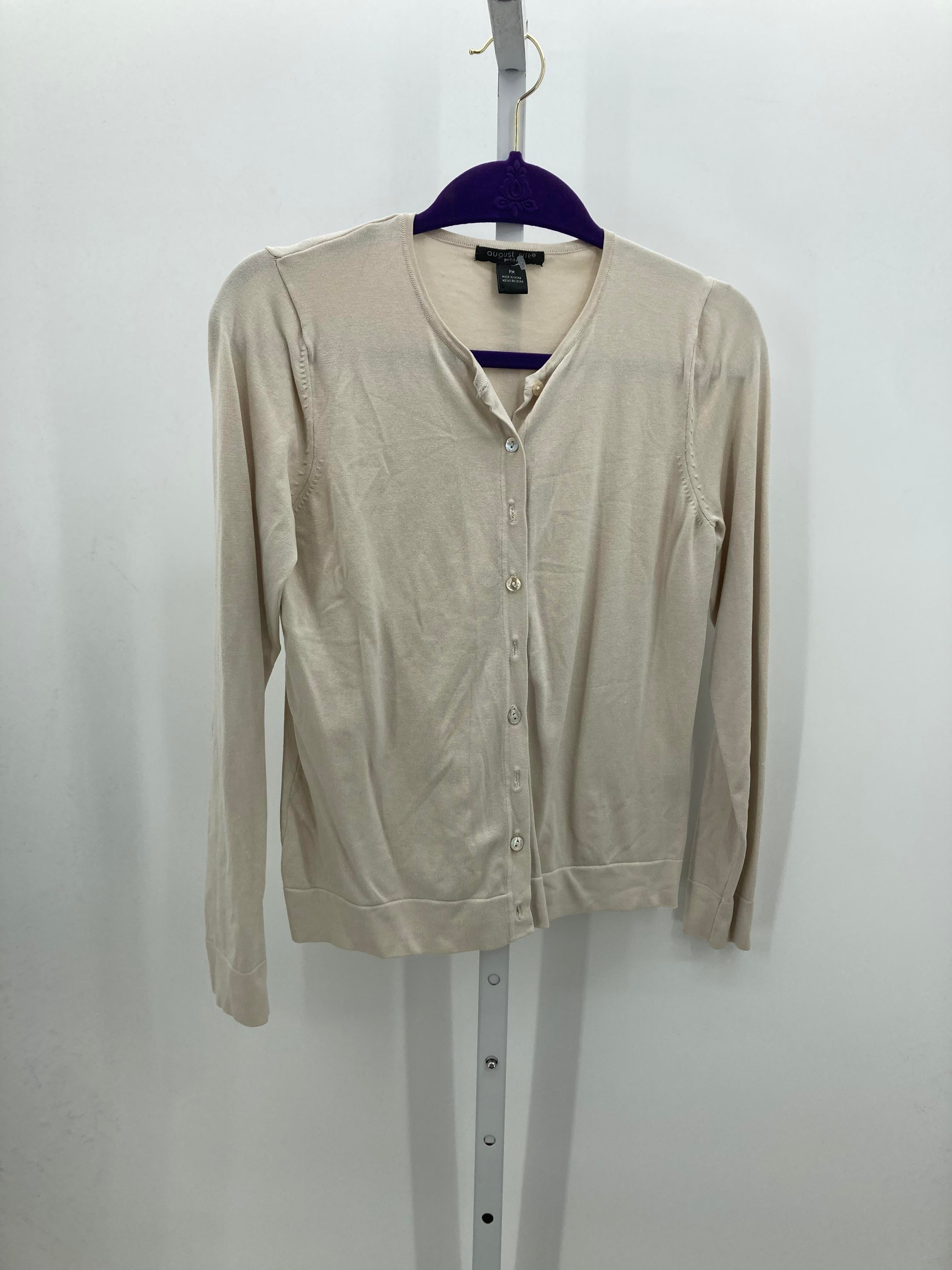 August Silk Size Medium Petite Petite Long Slv Sweater