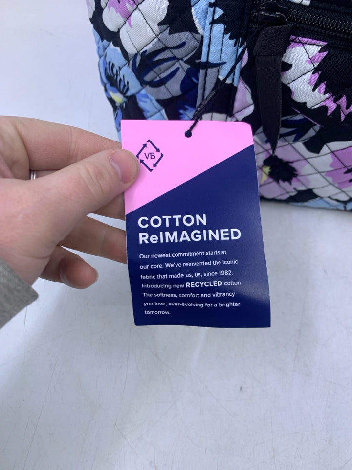 Vera Bradley Small Tote in Plum Pansies- New With Tags