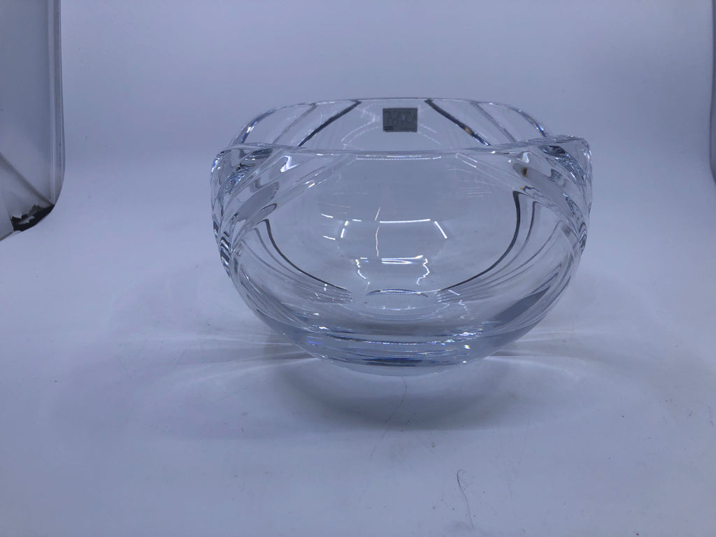 CUT GLASS ROSE BOWL.