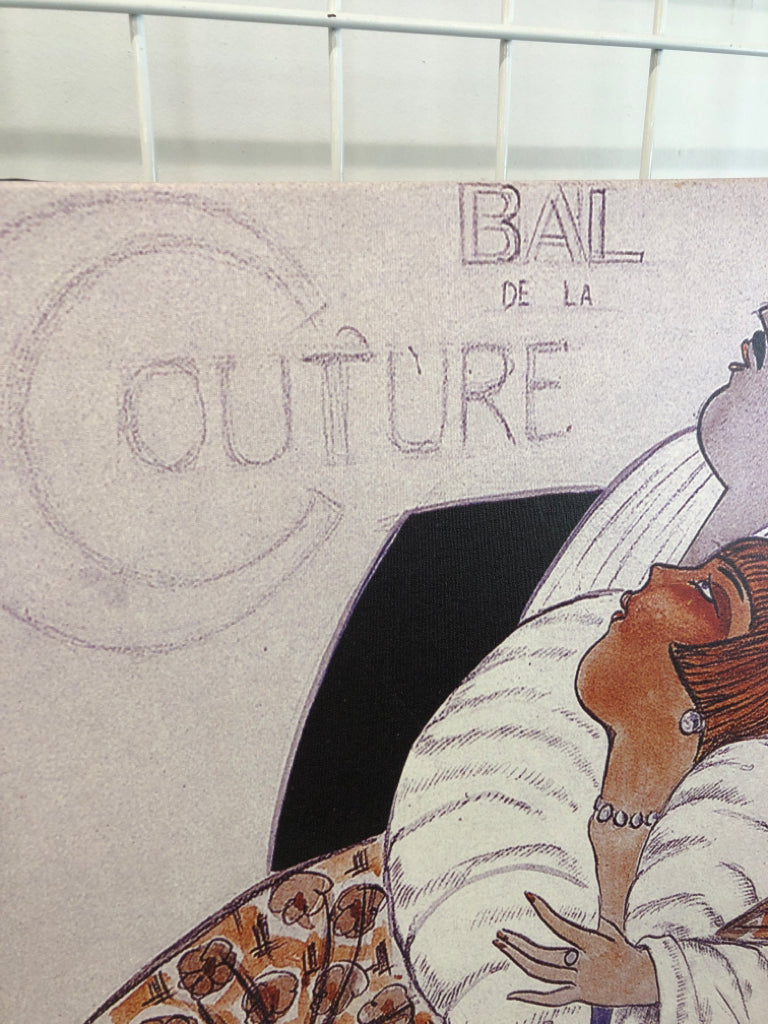 COURTURE VTG WALL CANVAS ART.