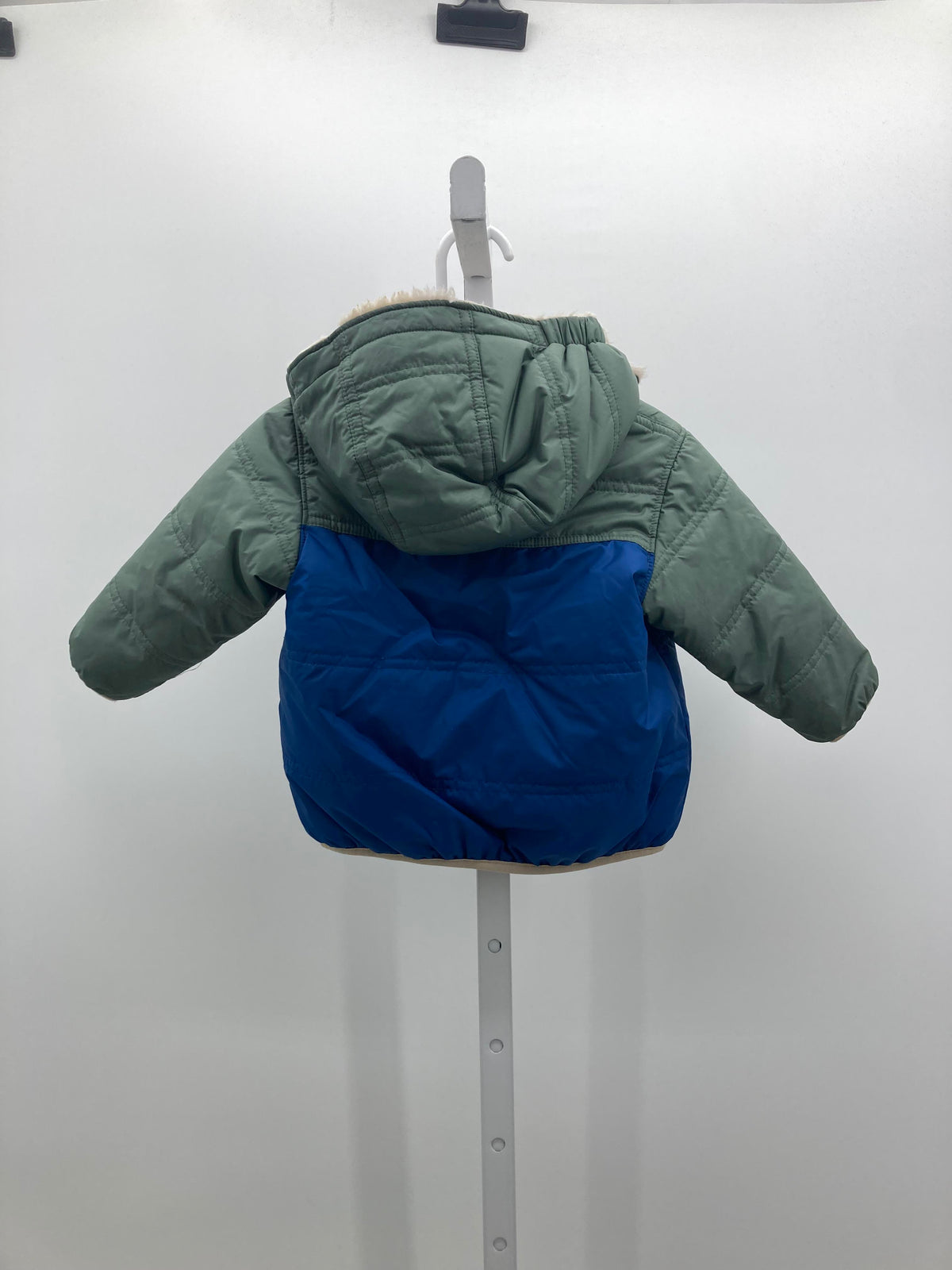 FAUX FUR HOODED ZIP UP REVERSIBLE
