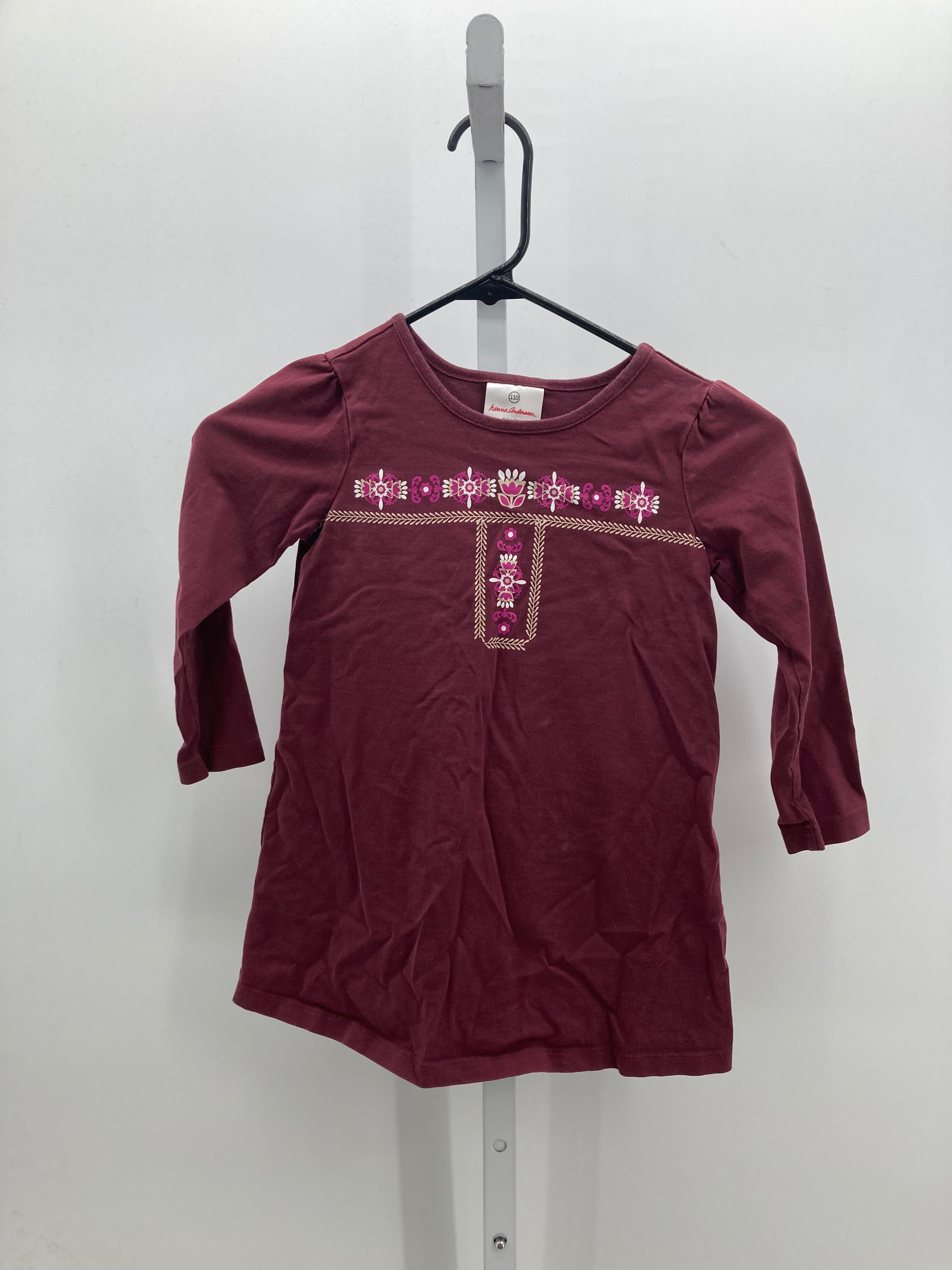 Hanna Anderson Size 5 Girls Long Sleeve Dress