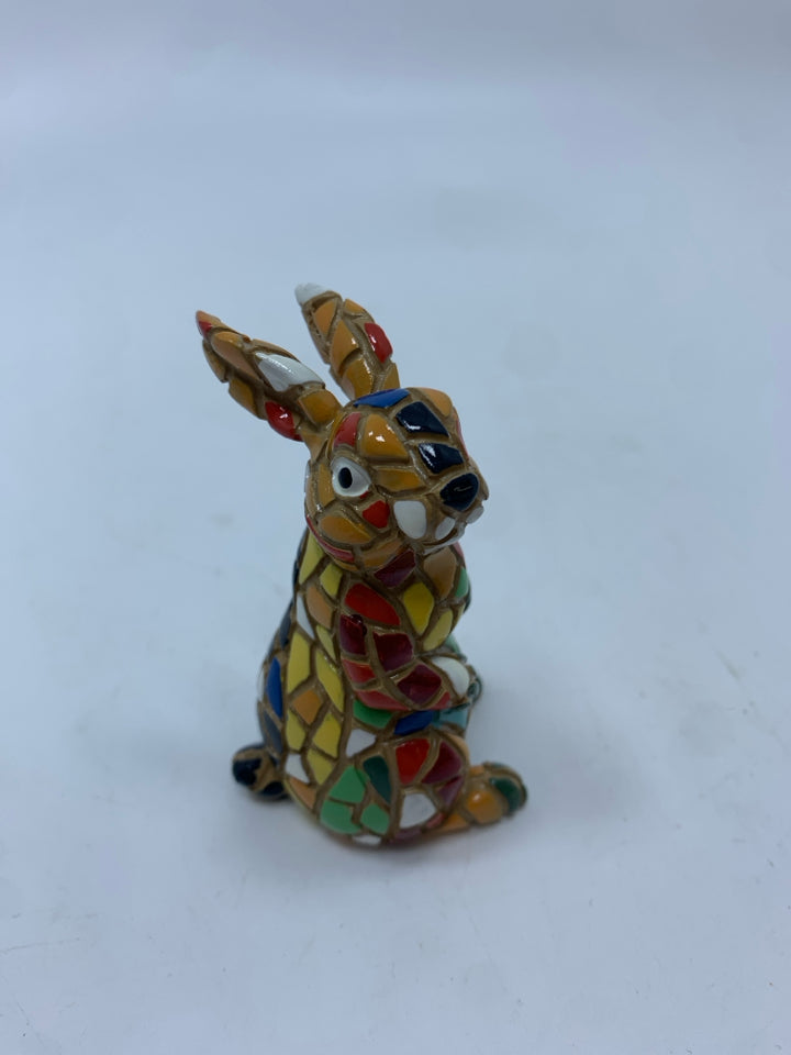 MOSAIC RESIN BUNNY.