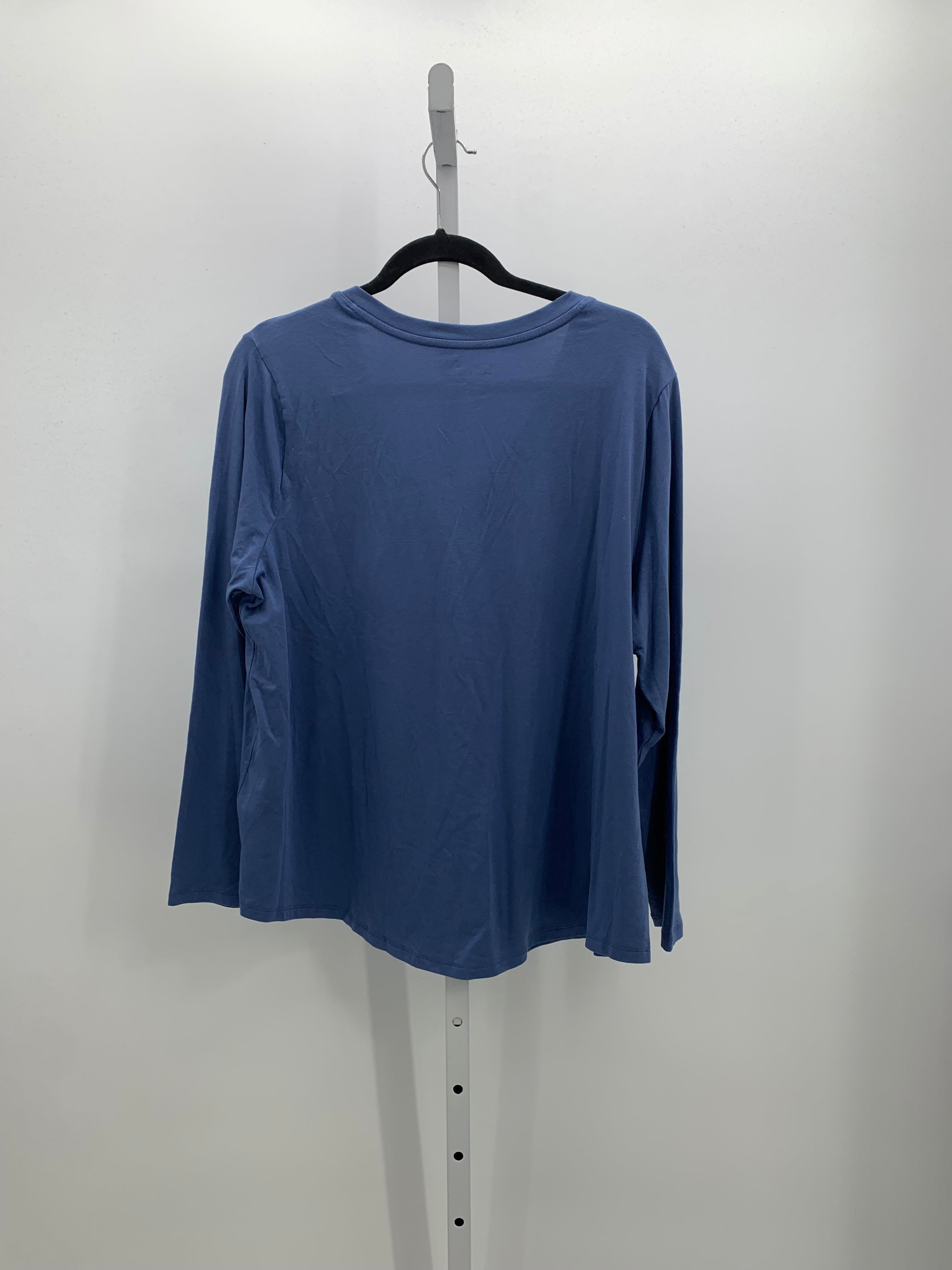 Terra & Sky Size 1X Womens Long Sleeve Shirt