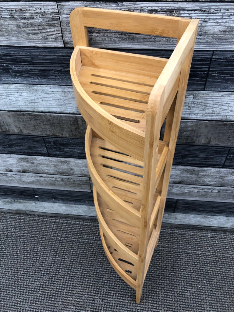 4TIER BAMBOO CORNER SHOWER CADDY.