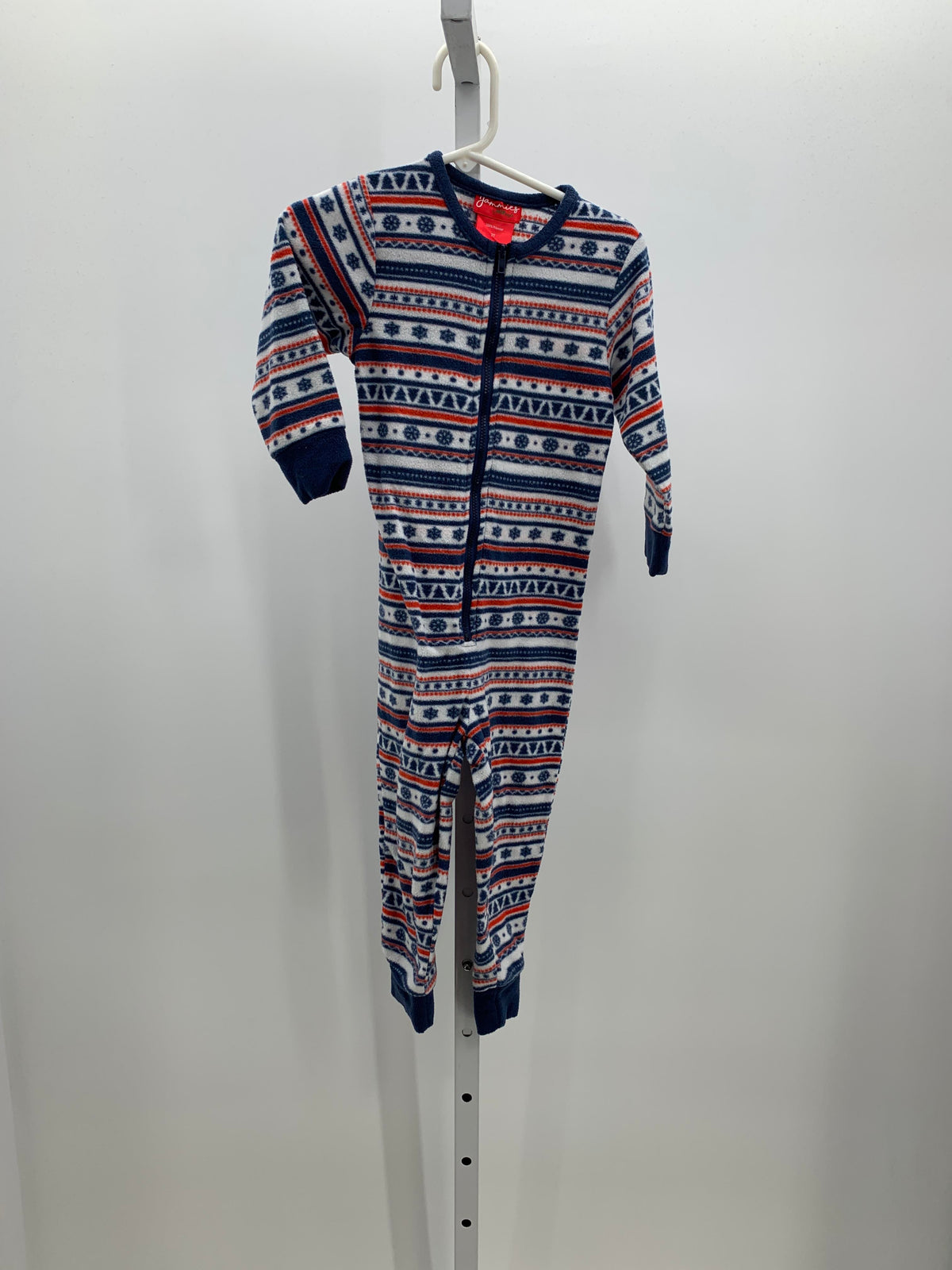 FLEECE SLEEPER SNOWFLAKE STRIPES.