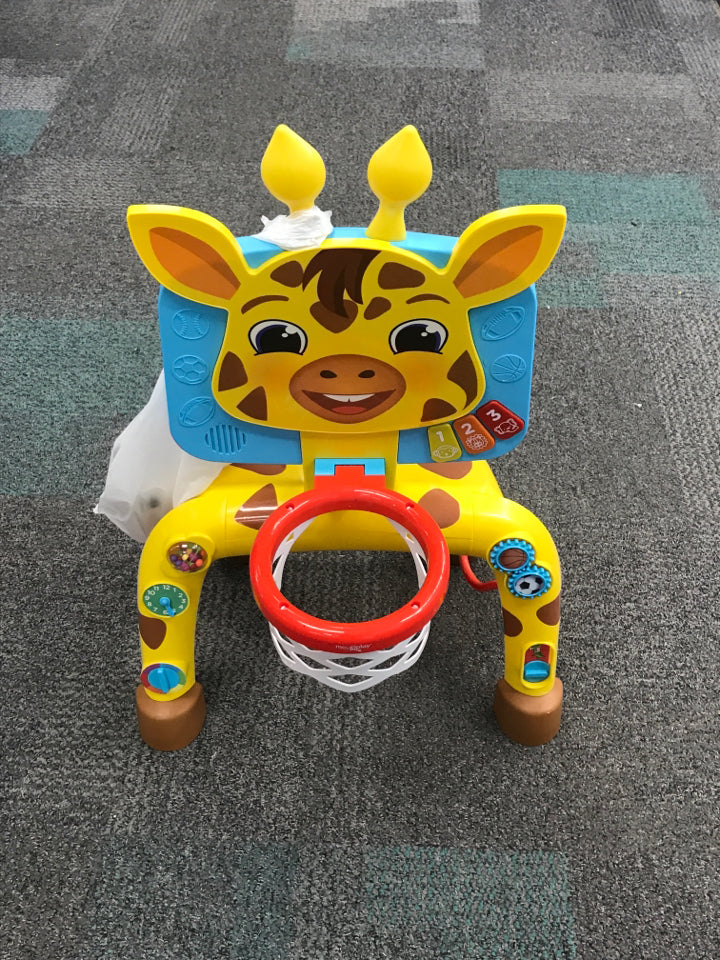 Move2Play, Giraffe Basketball Hoop & Soccer Goal Activity Center 30+ Sounds & So