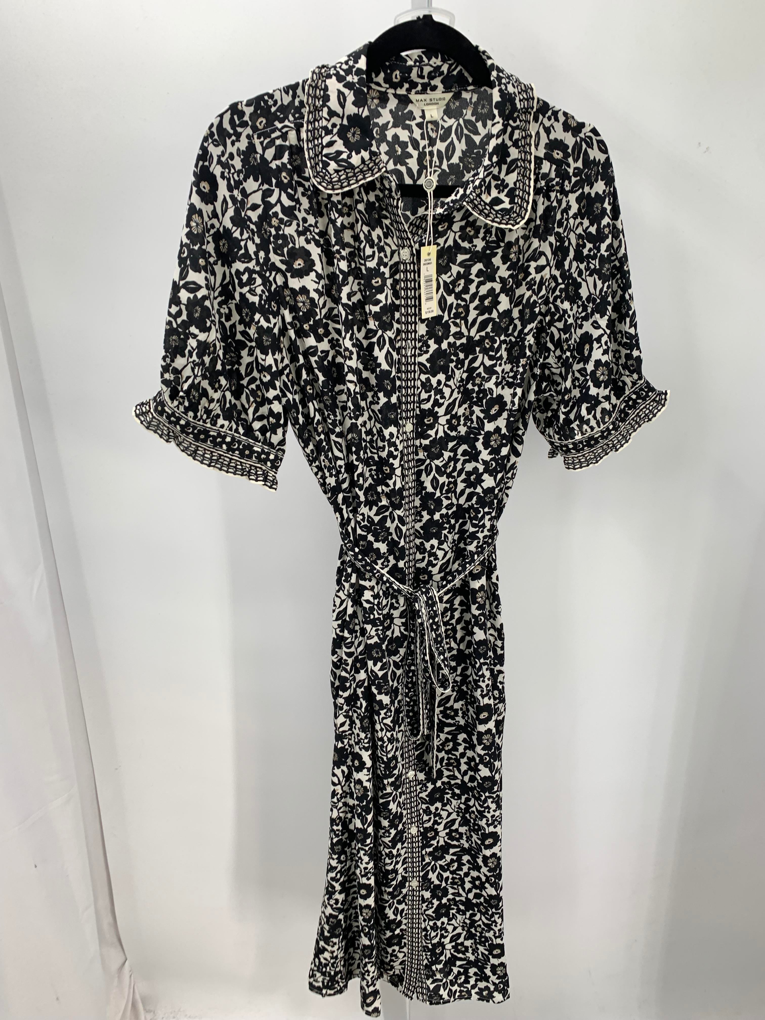 Max Studio Size Large Misses Short Sleeve Dress