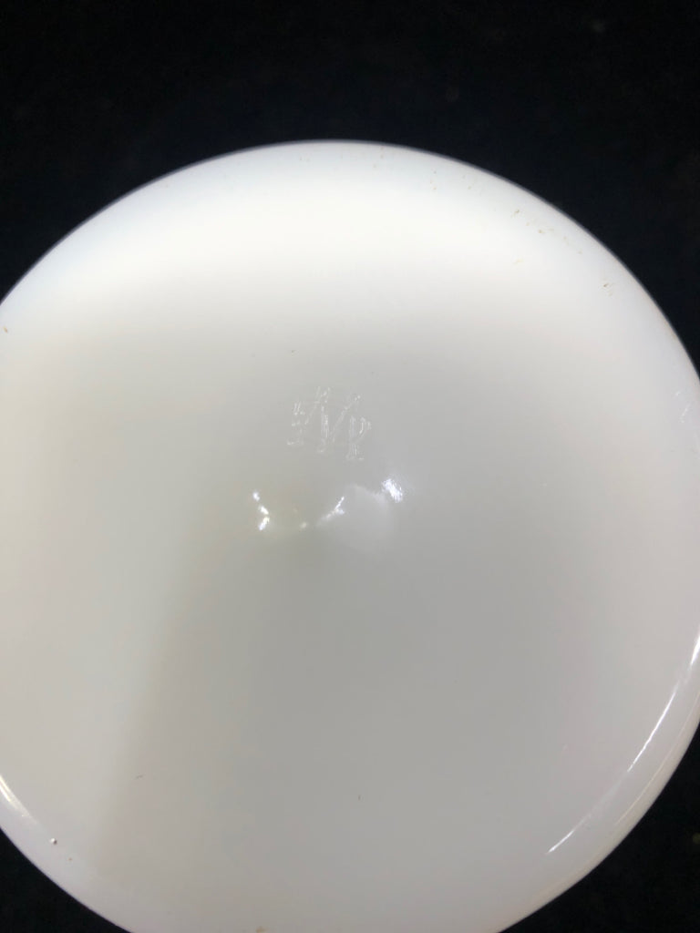 VTG MILK GLASS GRAPE EMBOSSED SMALL COMPOTE.